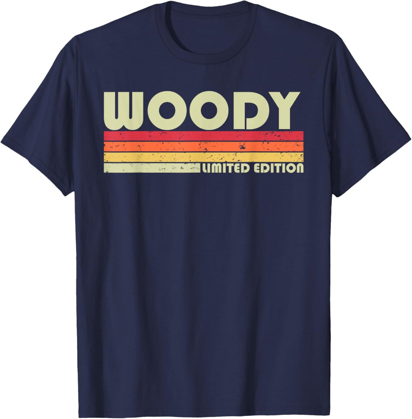 WOODY Surname Funny Retro Vintage 80s 90s Birthday Reunion T-Shirt - T-Shirt | Navy