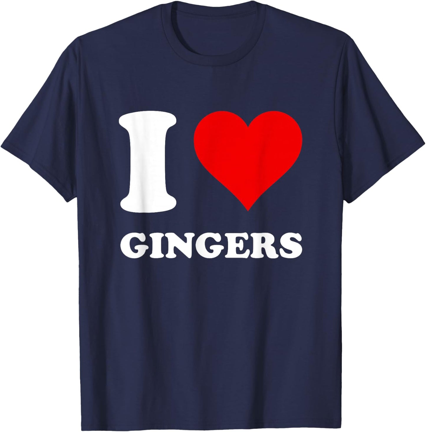 I Love Gingers T-Shirt - T-Shirt | Navy