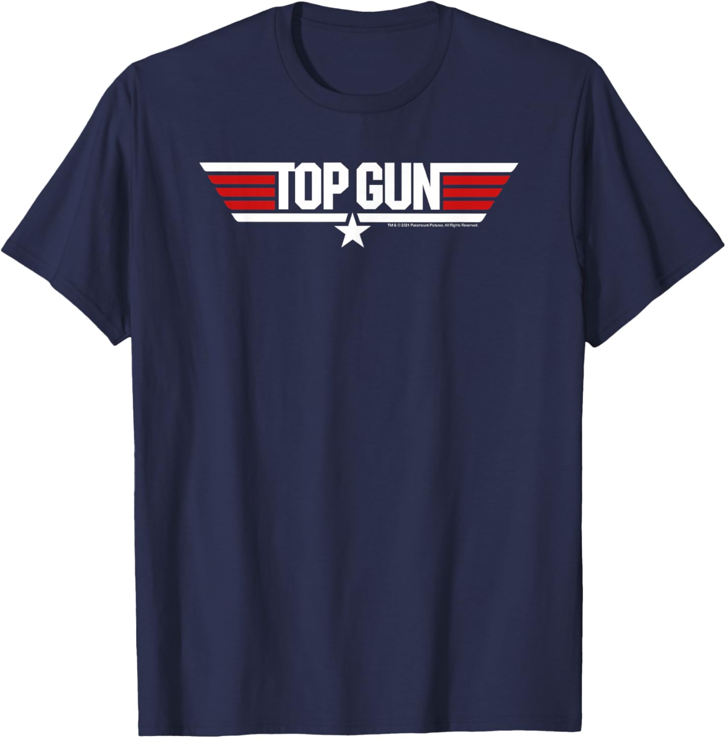 Top Gun White Classic Logo T-Shirt - T-Shirt | Navy