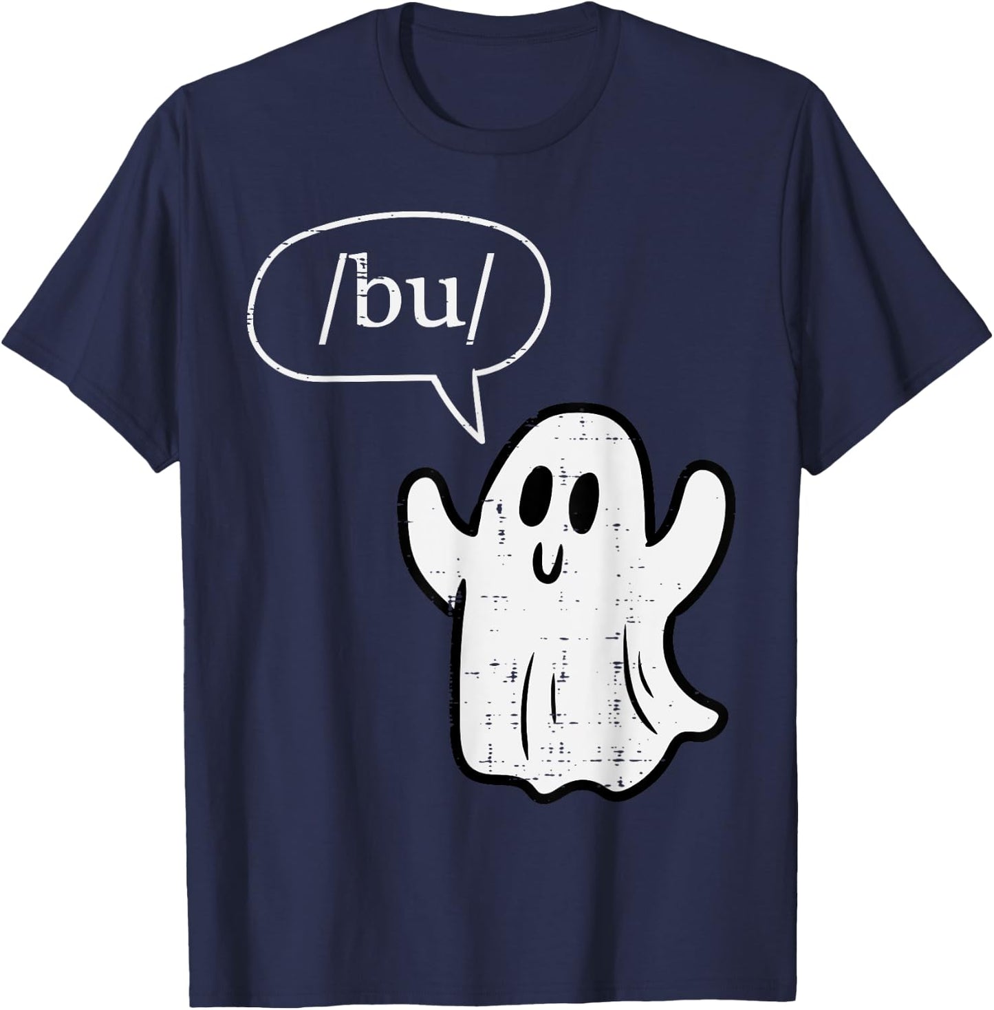 Halloween Speech Therapy Ghost Bu Boo SLP Costume Men Women T-Shirt - T-Shirt | Navy