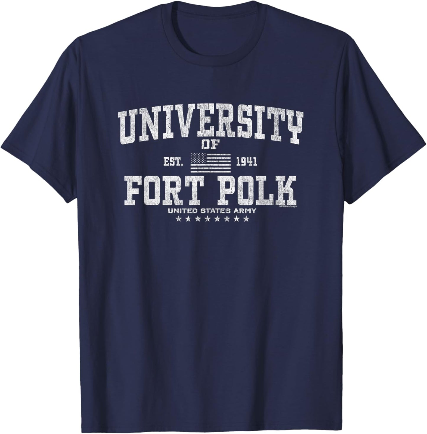 University of Fort Polk - Army Base, Louisiana T-Shirt - T-Shirt | Navy