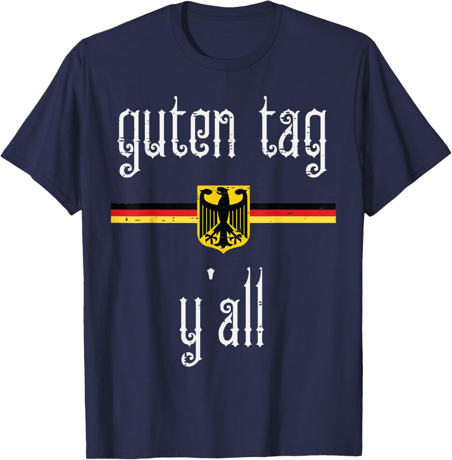 Oktoberfest Guten Tag Yall German Flag Eagle Men Women Kids T-Shirt - T-Shirt | Navy