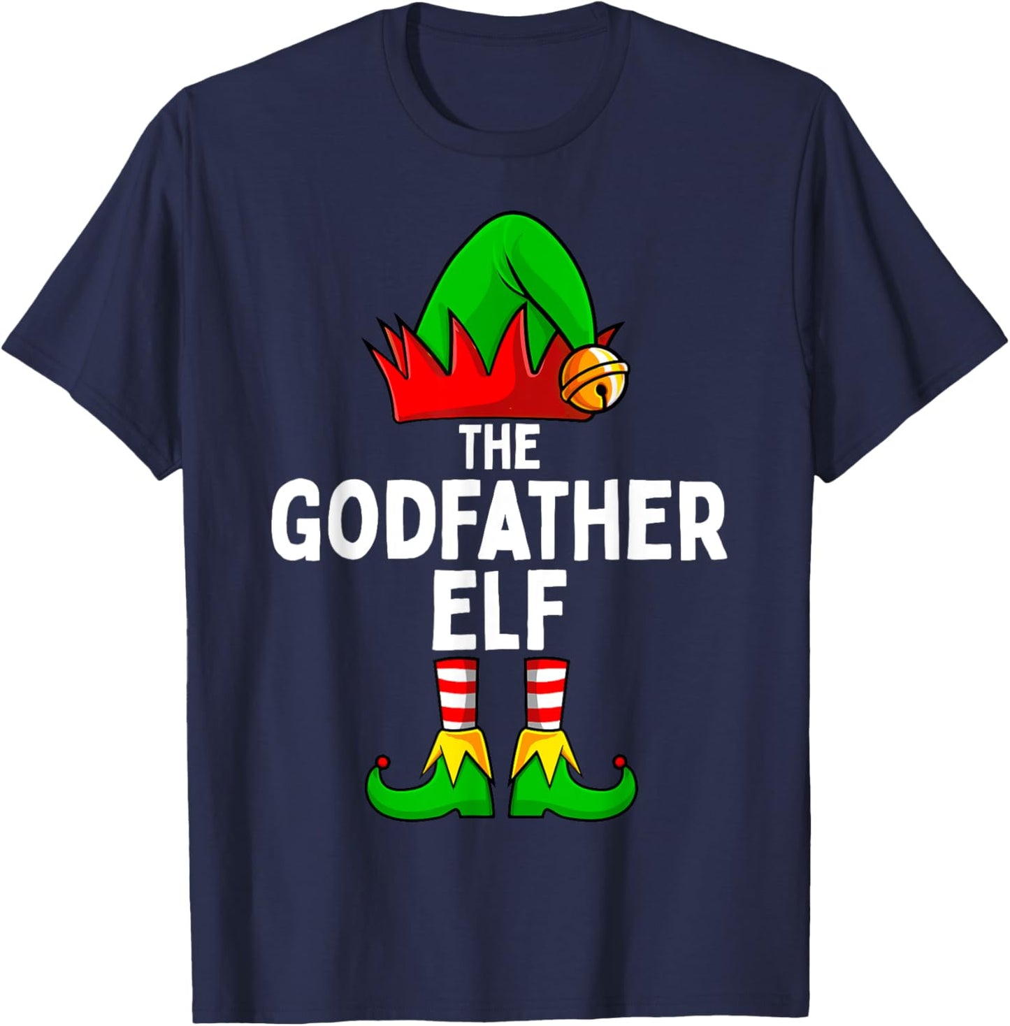 Godfather Elf Matching Family Christmas Men T-Shirt - T-Shirt | Navy