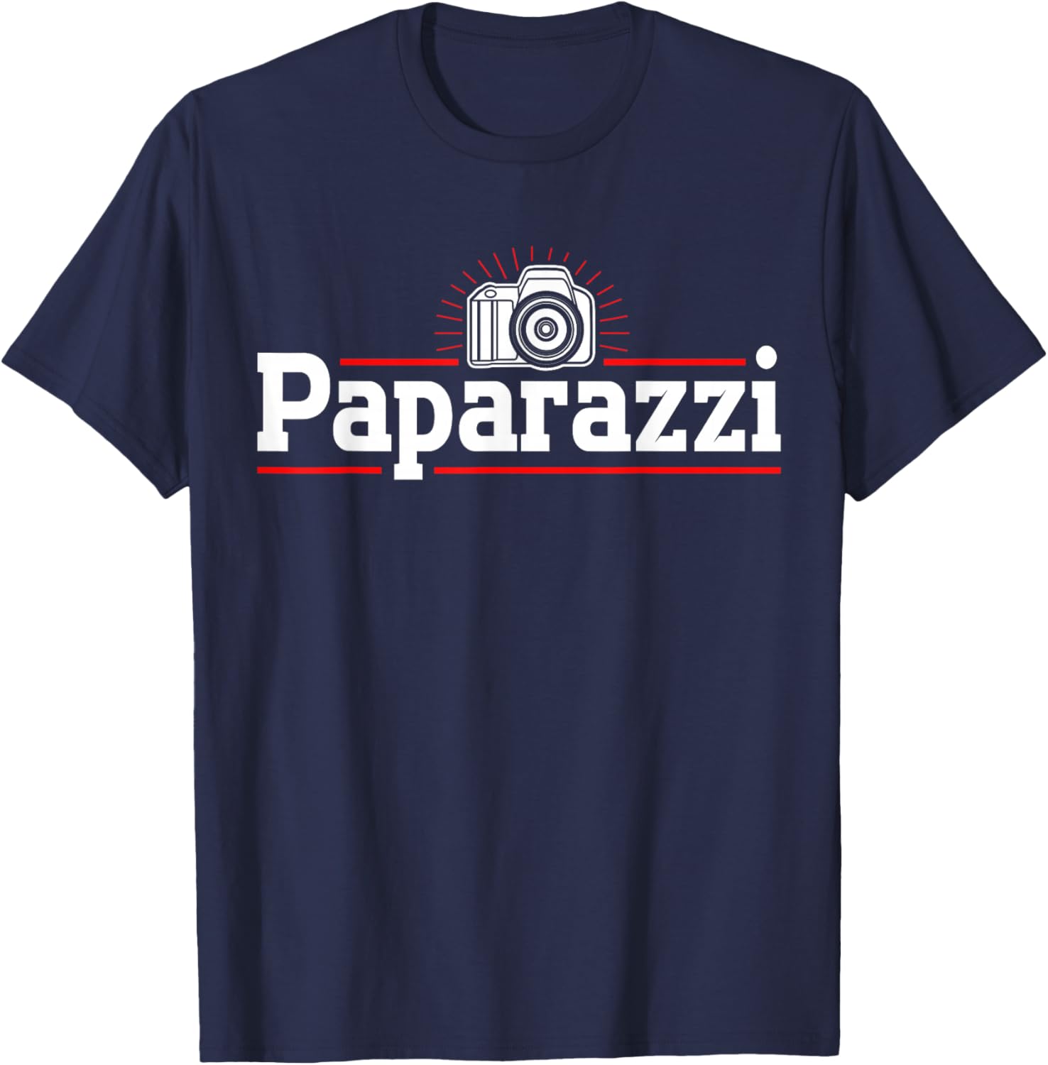 Photography Camera Lens Retro Paparazzi T-Shirt - T-Shirt | Navy