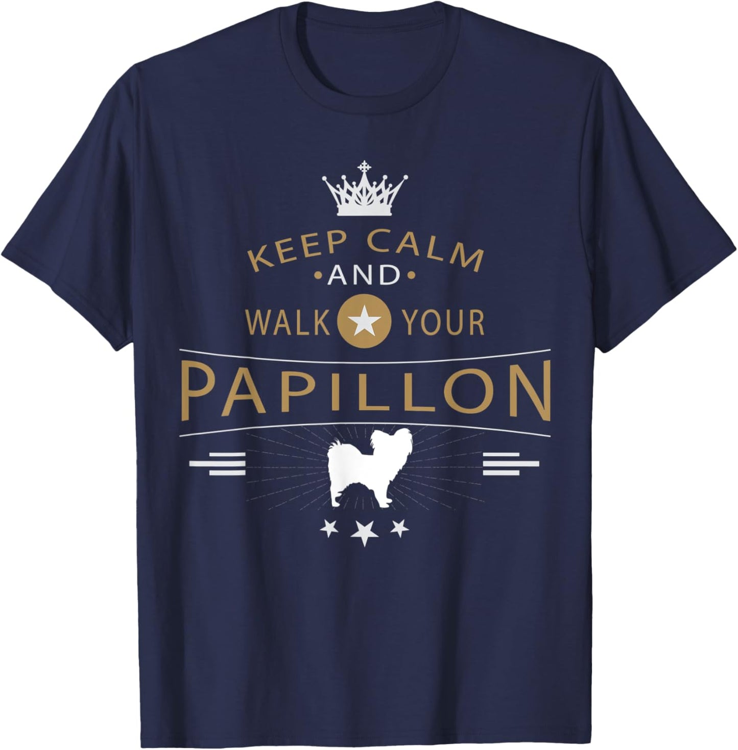 Papillon Dog Breed T-Shirt - T-Shirt | Navy