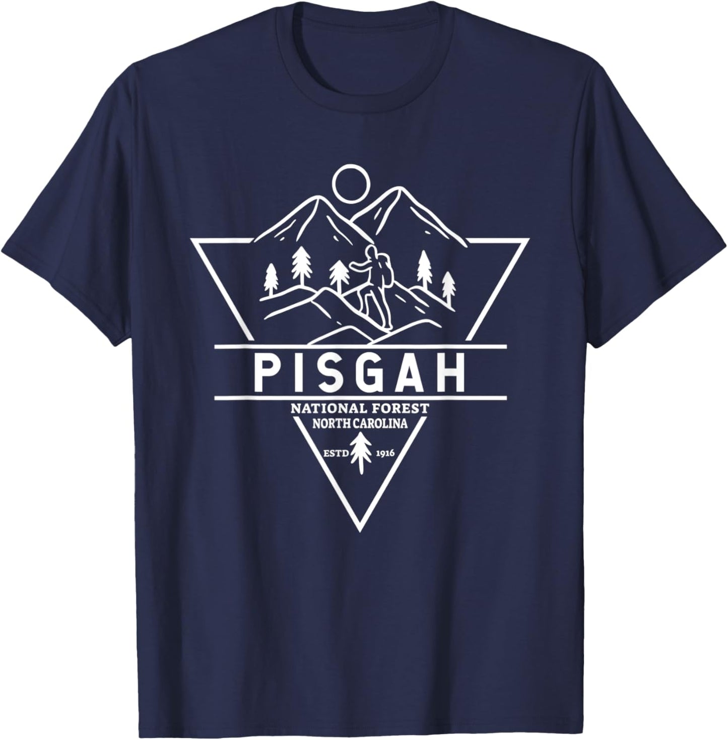 Pisgah National Forest North Carolina Badge T-Shirt - T-Shirt | Navy