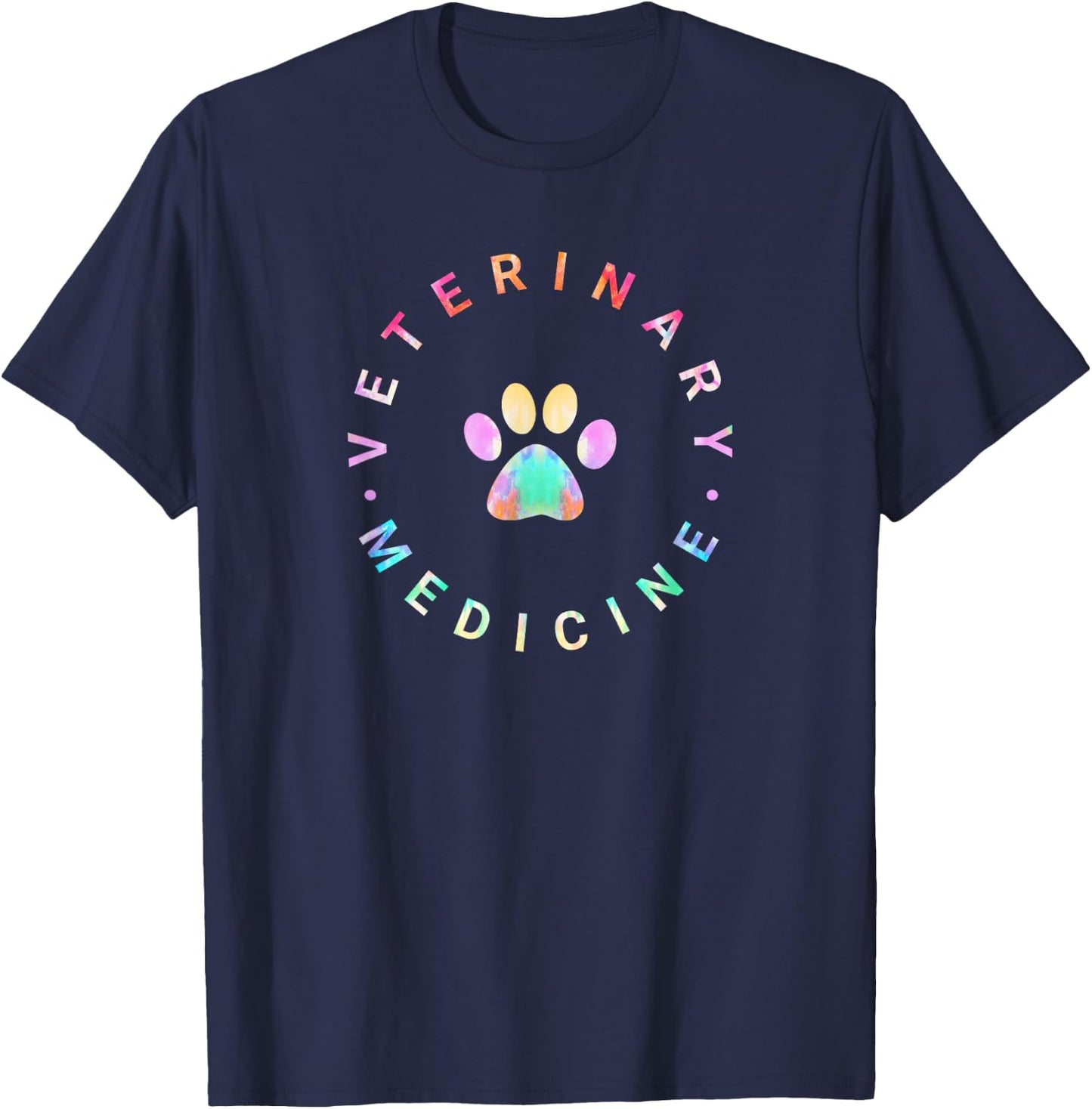 Veterinarian Tie Dye Sweater, Veterinary Medicine Vet School T-Shirt - T-Shirt | Navy