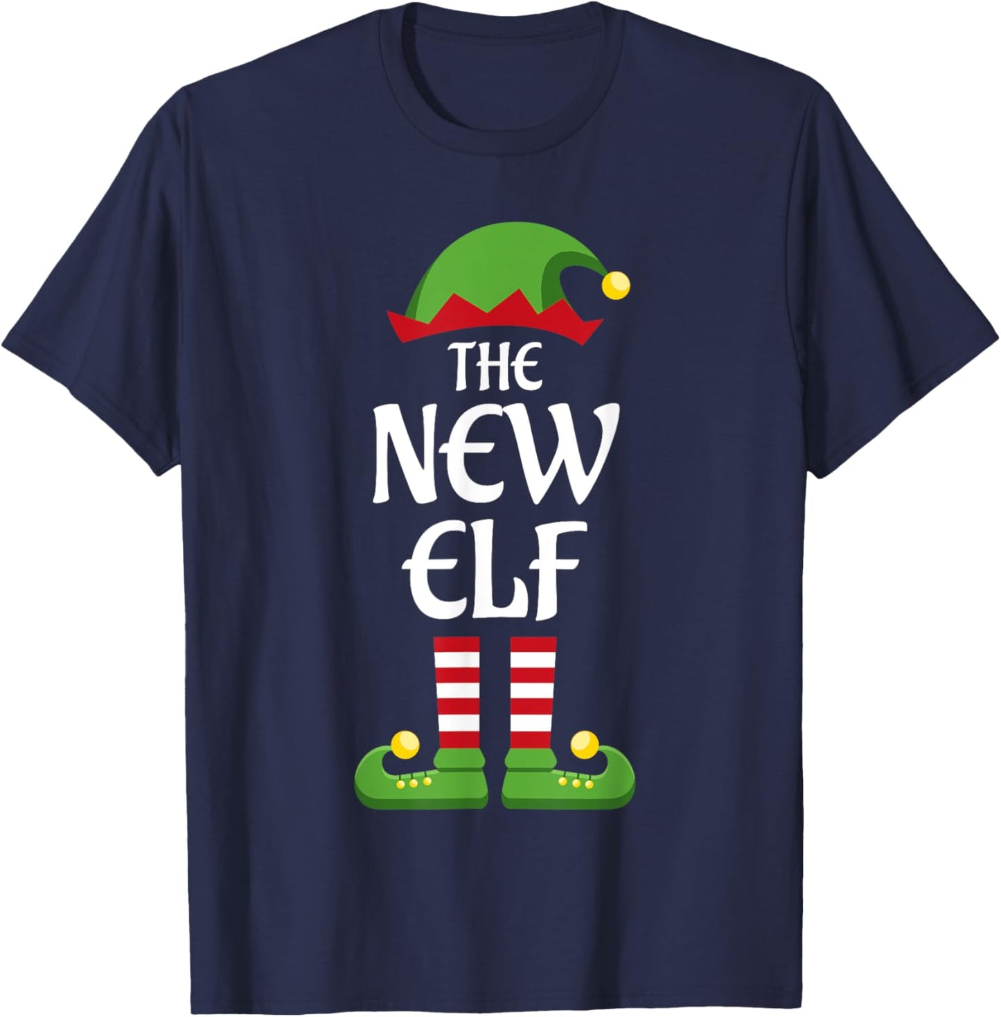 New Elf Family Matching Group Christmas T-Shirt - T-Shirt | Navy
