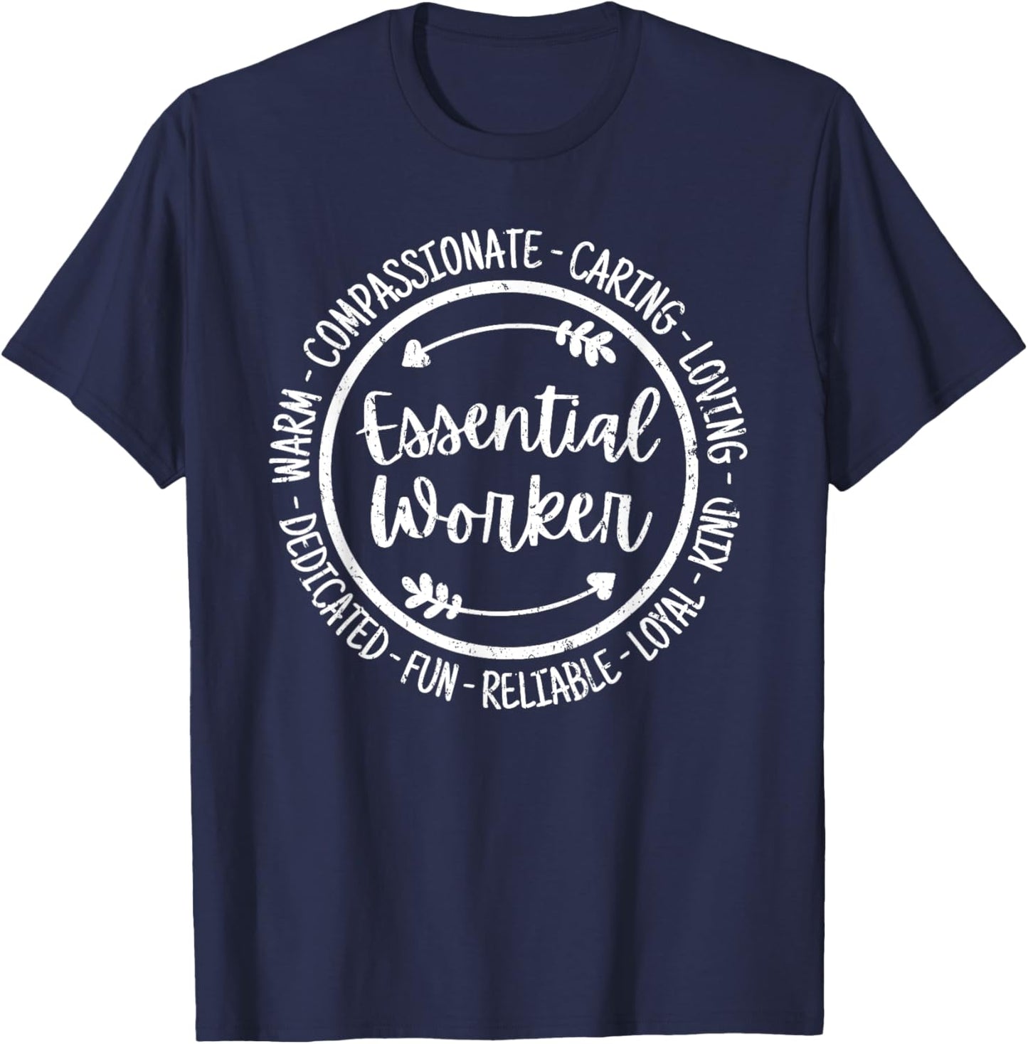 Essential Worker Frontline Employee Appreciation Vintage T-Shirt - T-Shirt | Navy
