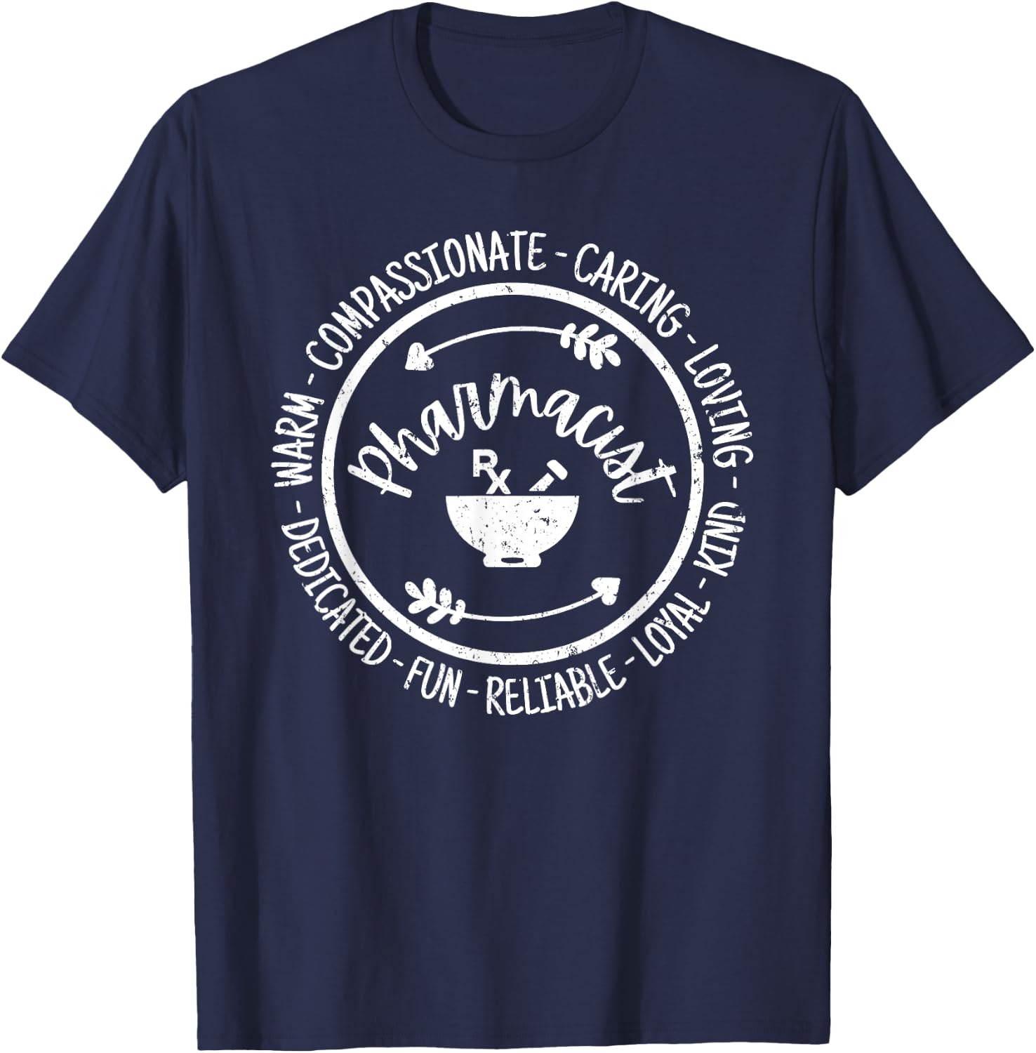 Pharmacist Life Pharmacy Tech Appreciation Vintage T-Shirt - T-Shirt | Navy