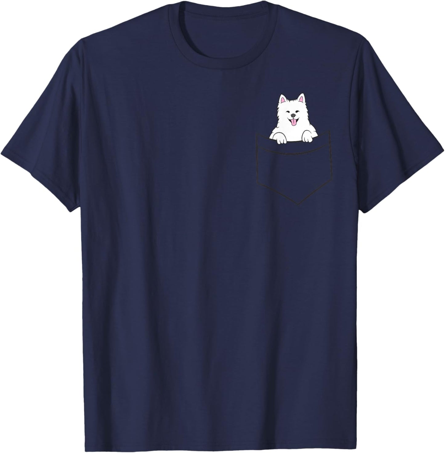 Samoyed in a Bag Cute Bag Samoyed T-Shirt - T-Shirt | Navy