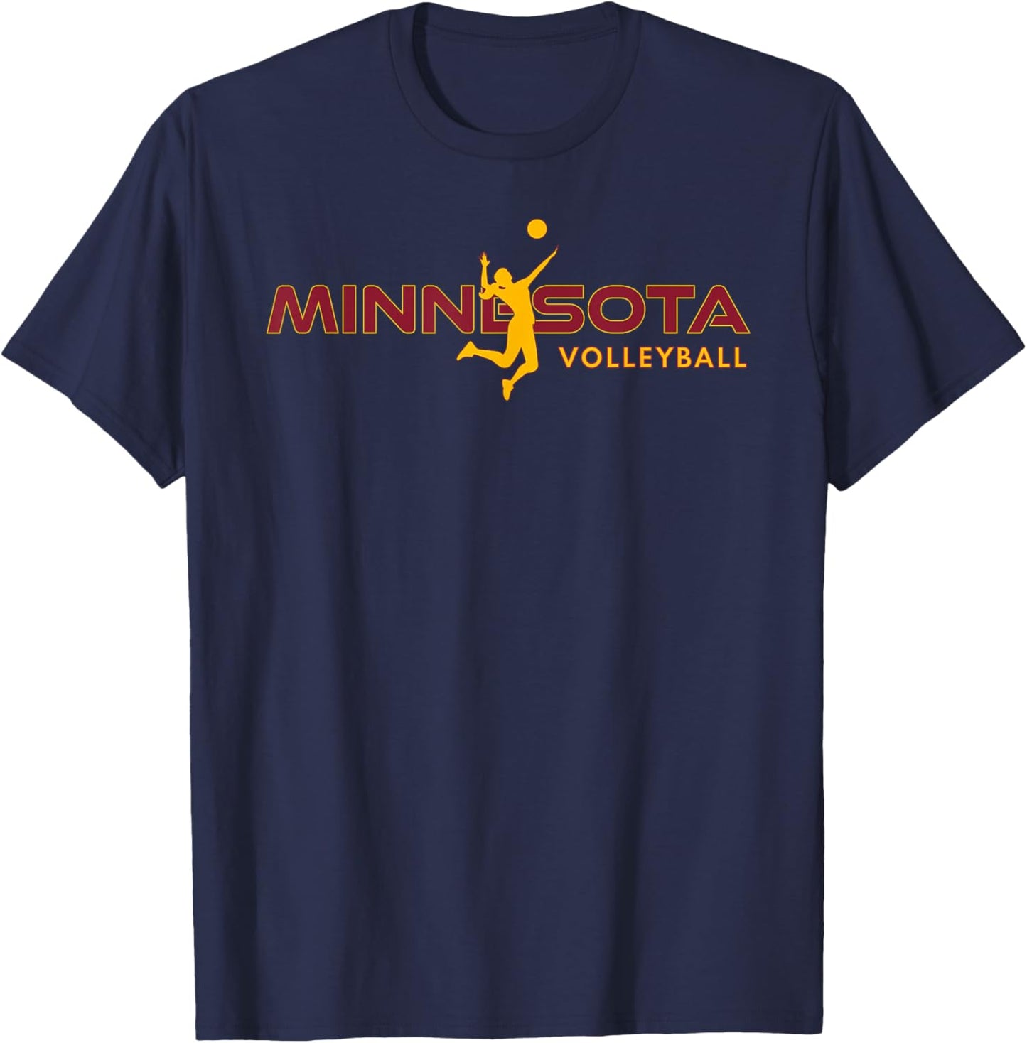 Minneapolis Sports St Paul Twin Cities Minnesota Volleyball T-Shirt - T-Shirt | Navy