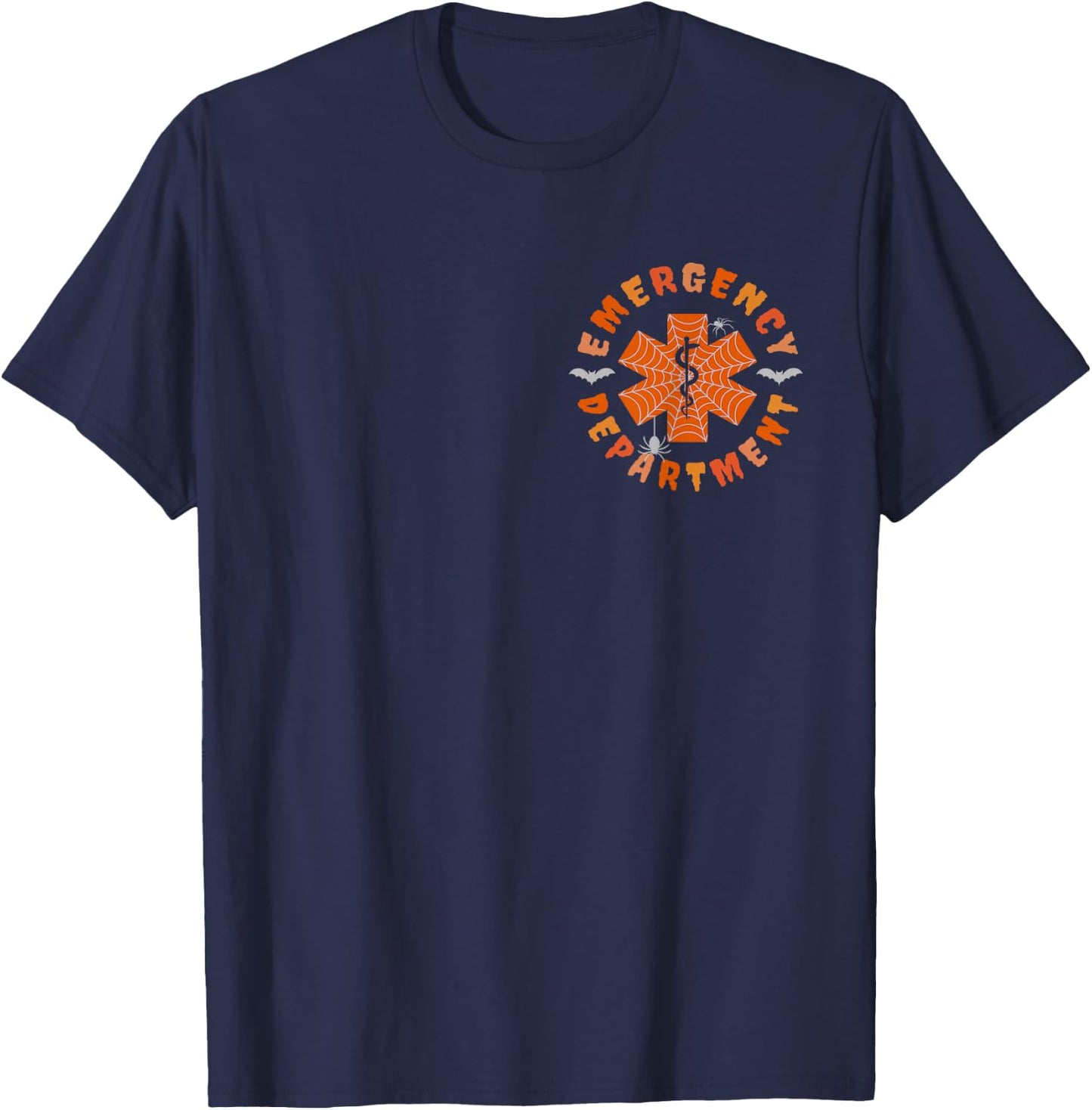 Emergency Department Halloween Emergency Room Nursing Nurse T-Shirt - T-Shirt | Navy