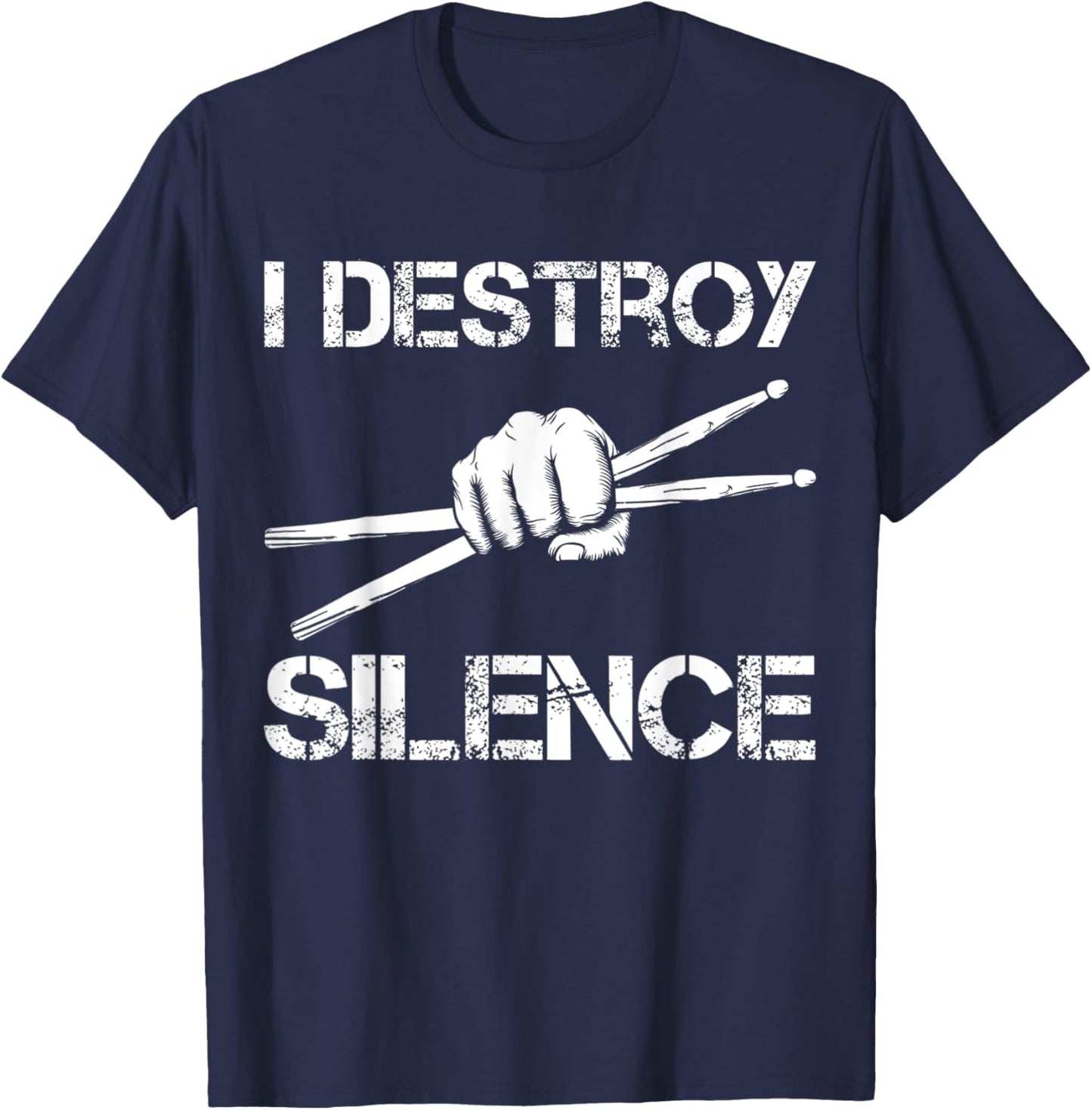 Drummer Art Drumsticks Men Women Drum Set Drumming Lovers T-Shirt - T-Shirt | Navy