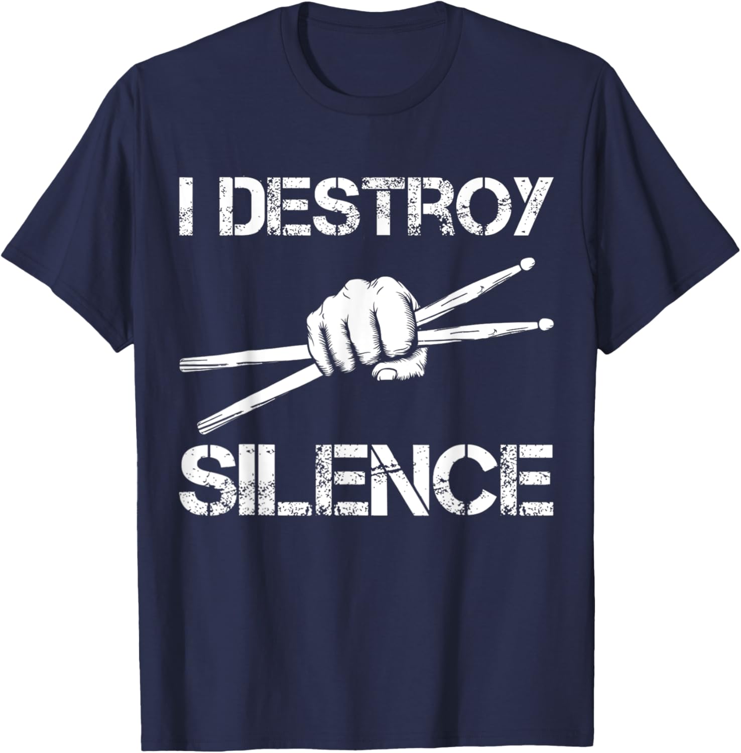 Drummer Art Drumsticks Men Women Drum Set Drumming Lovers T-Shirt - T-Shirt | Navy