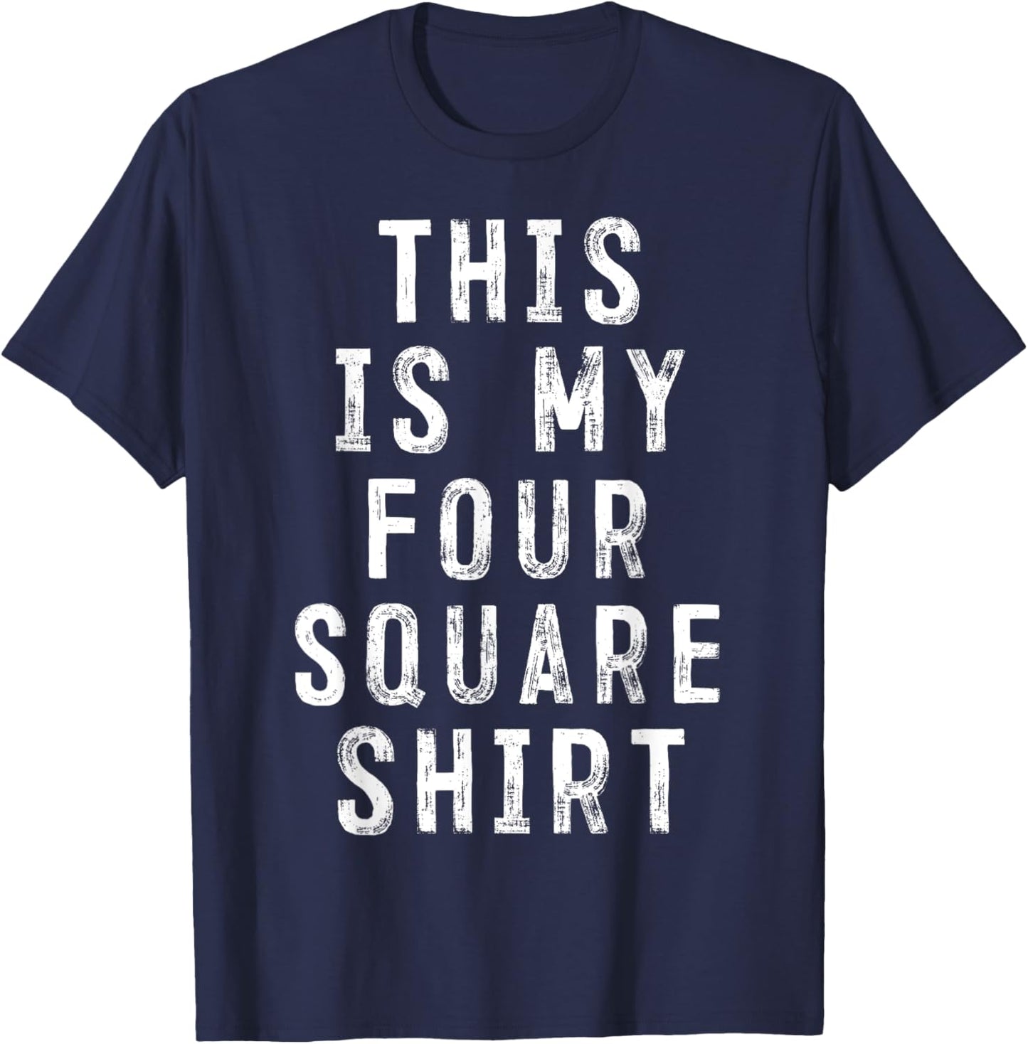 This Is My Four Square Shirt Player T-Shirt - T-Shirt | Navy