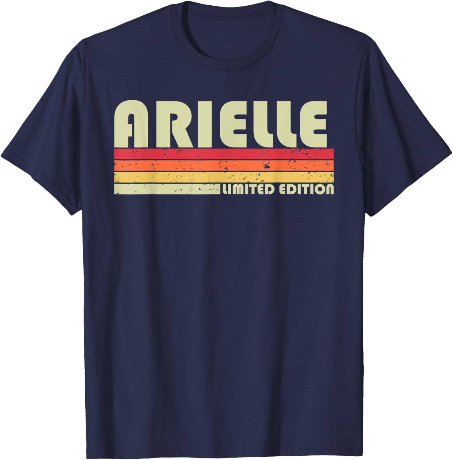 ARIELLE Name Personalized Retro Vintage 80s 90s Birthday T-Shirt - T-Shirt | Navy