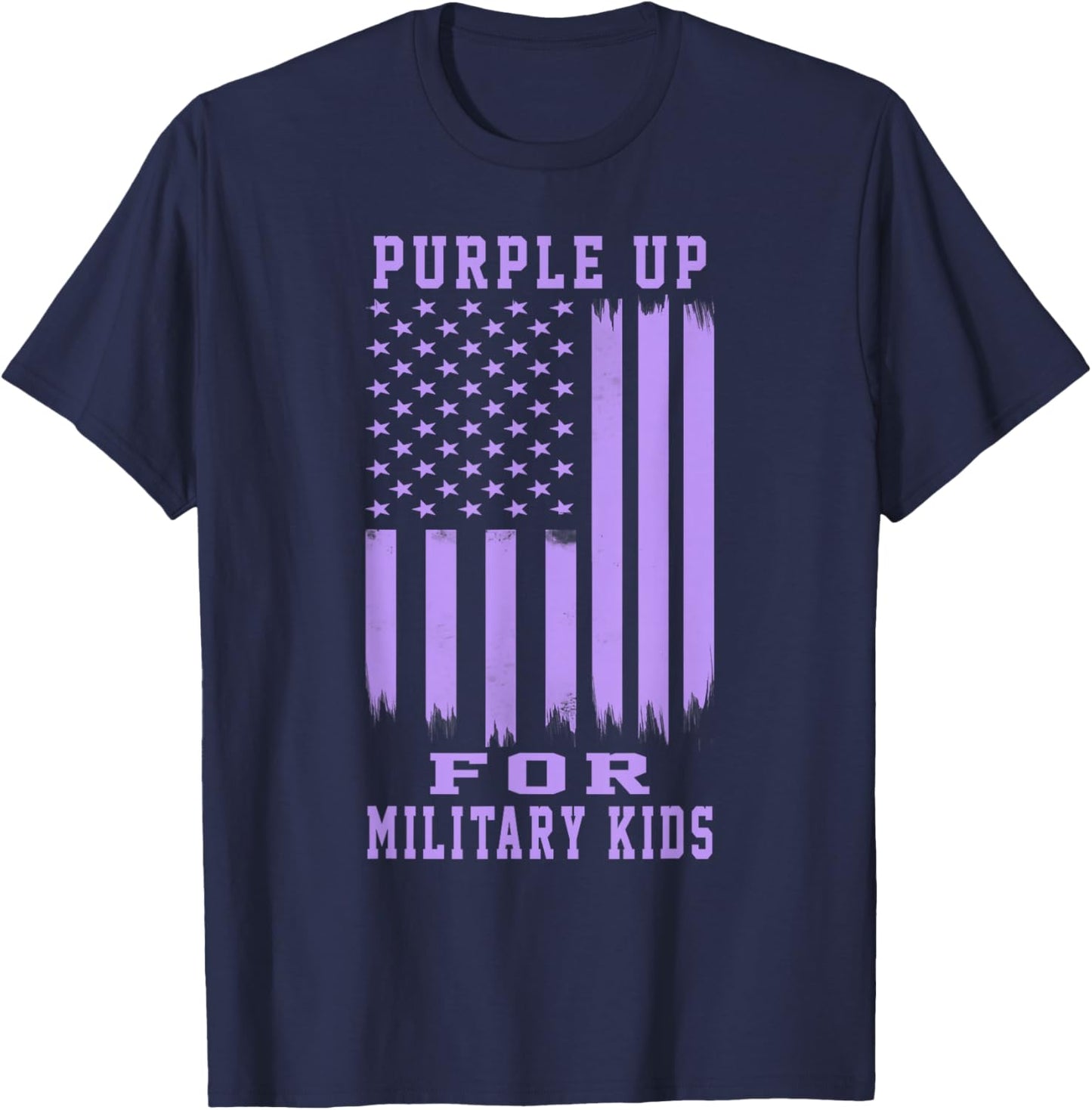 Purple Up for Military Kids Month Military Army Soldier Kids T-Shirt - T-Shirt | Navy