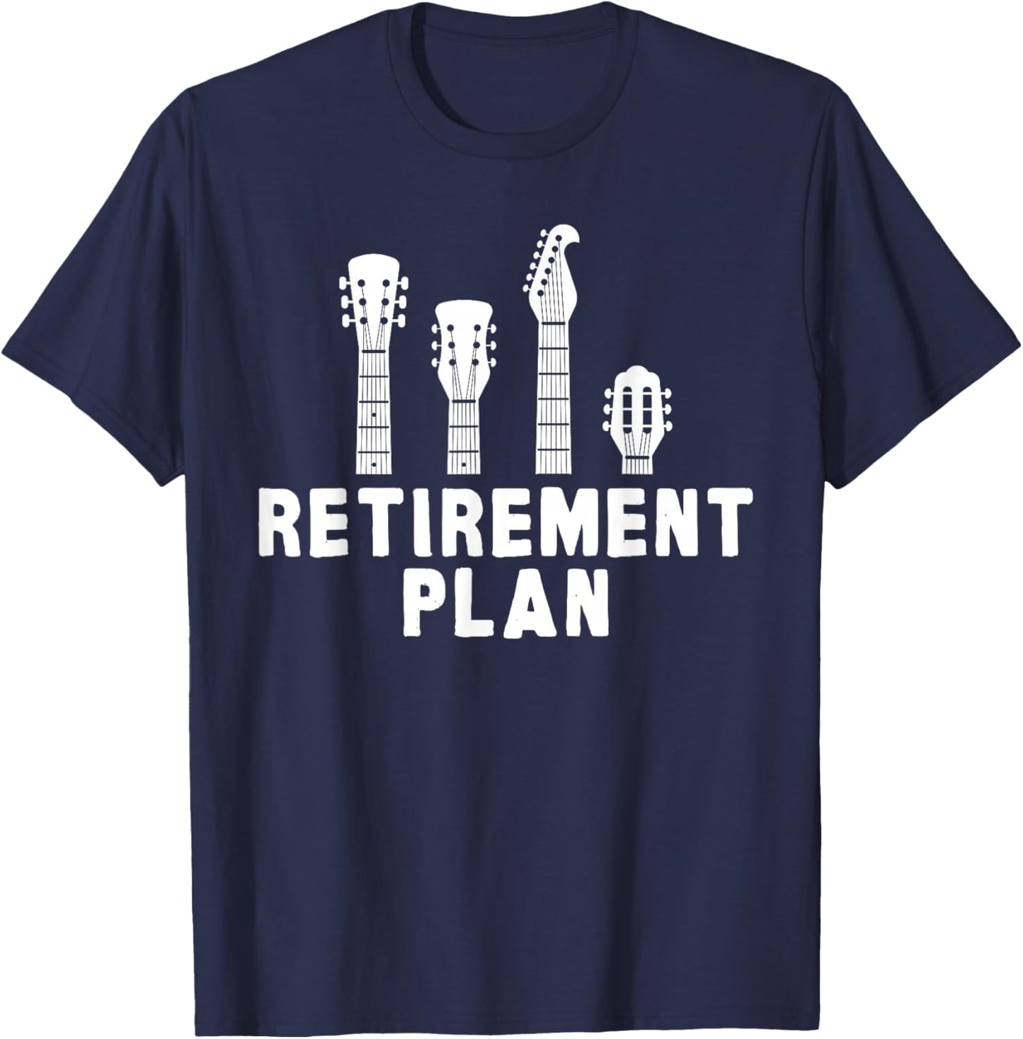 Guitar Band Retirement Plan Musik CD & Vinyl Vintage T-Shirt - T-Shirt | Navy