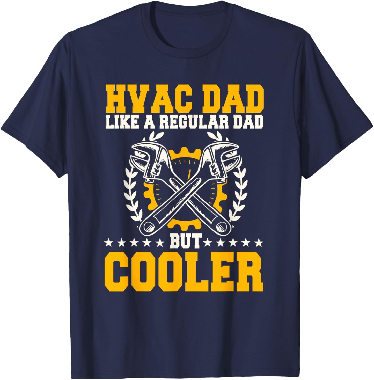 HVAC Technician Dad Mechanic Work Tech Service Father's Day T-Shirt - T-Shirt | Navy