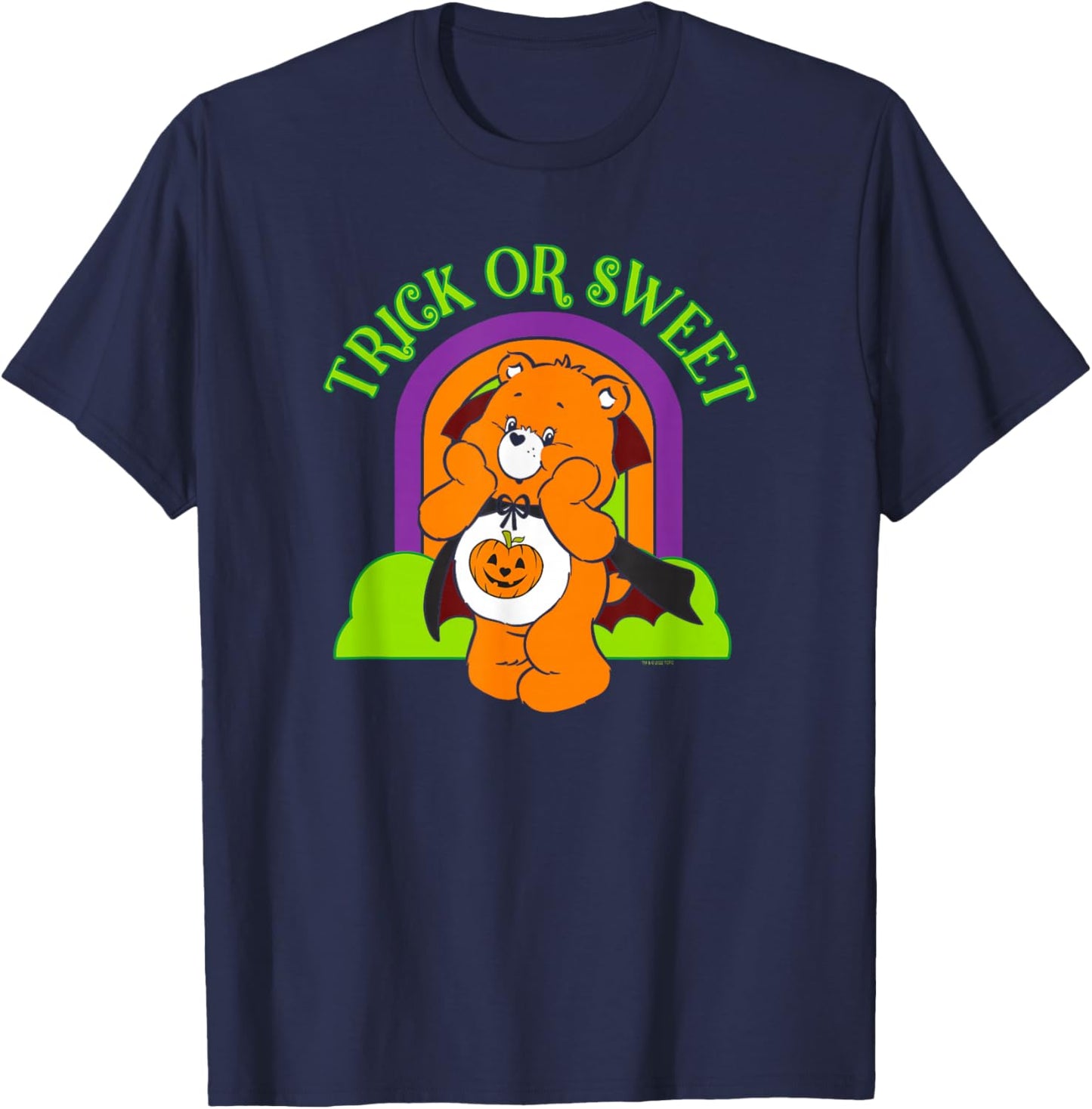 Care Bears Halloween Trick Or Sweet Vintage Bear Poster T-Shirt - T-Shirt | Navy