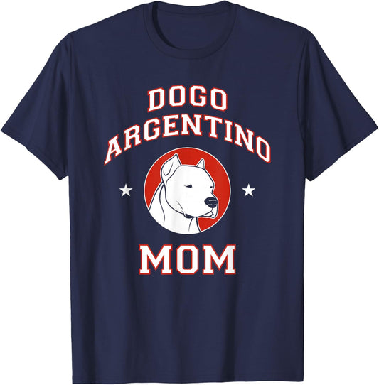 Dogo Argentino Mom Dog Mother T-Shirt - T-Shirt | Navy