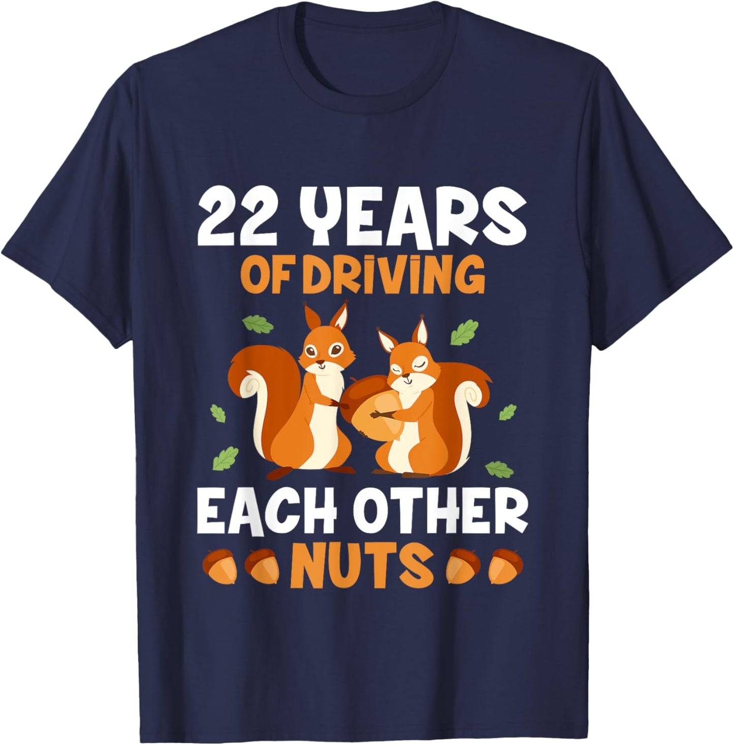 22nd 22-Year Wedding Anniversary Funny Couple T-Shirt - T-Shirt | Navy