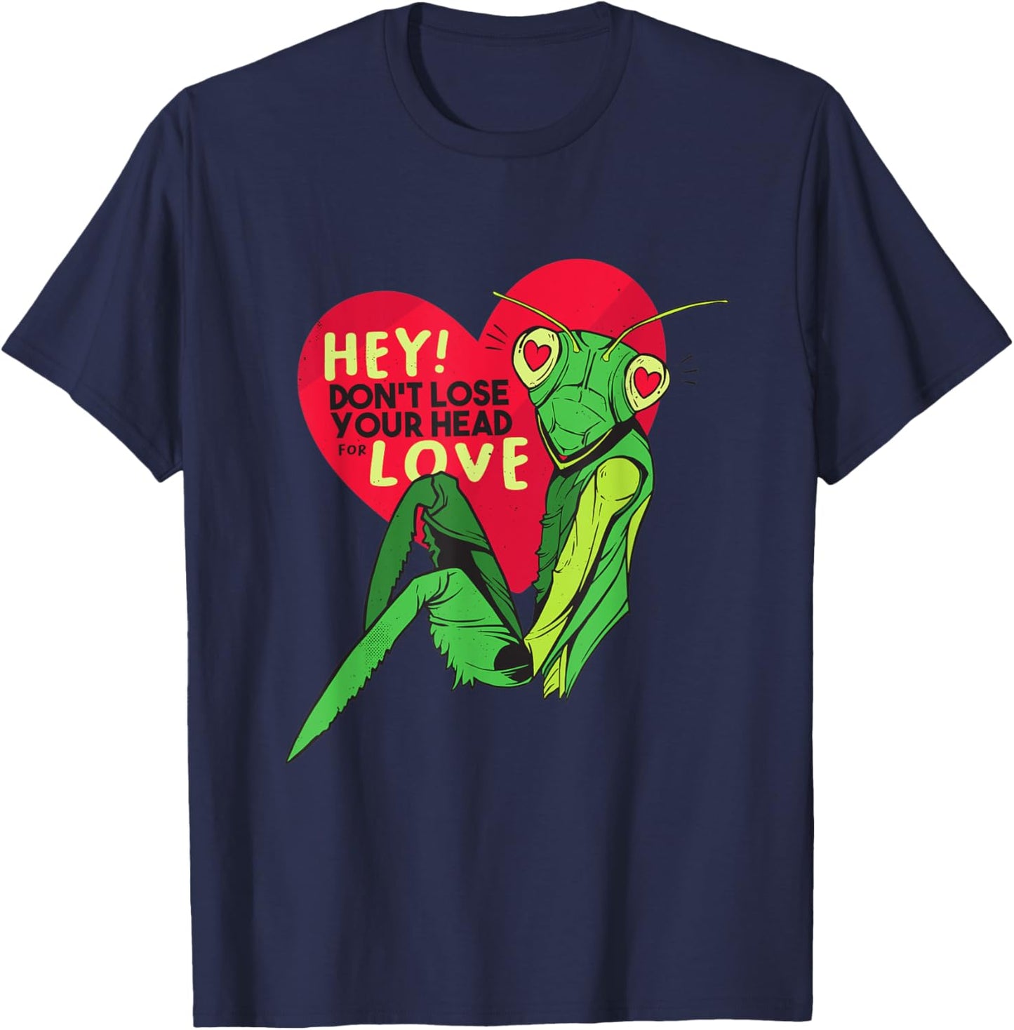 Love Prayer Cannibalism Heart Cartoon T-Shirt - T-Shirt | Navy