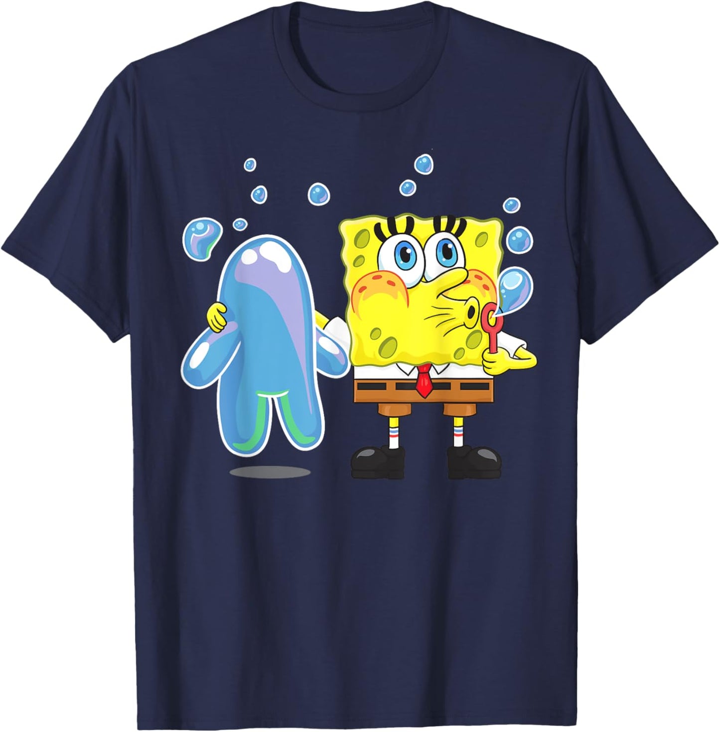 Mademark x SpongeBob SquarePants - SpongeBob Bubble Technique T-Shirt - T-Shirt | Navy