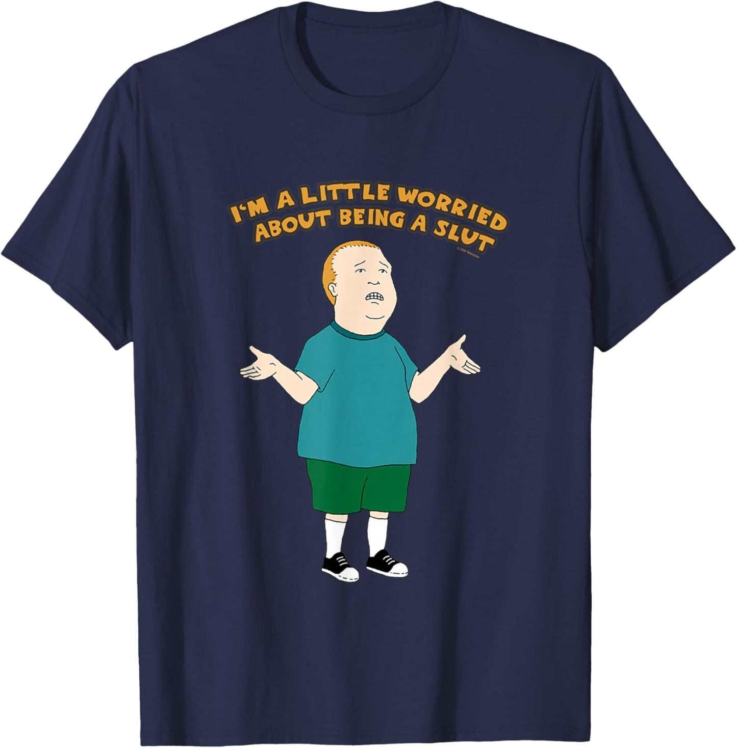 King of The Hill Bobby A Little Worried T-Shirt - T-Shirt | Navy