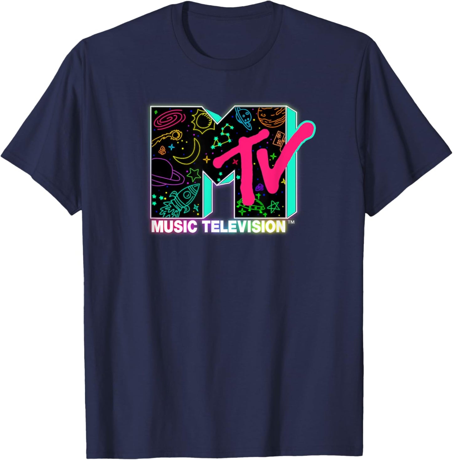 Mademark x MTV - Music Television - Intergalactic T-Shirt - T-Shirt | Navy