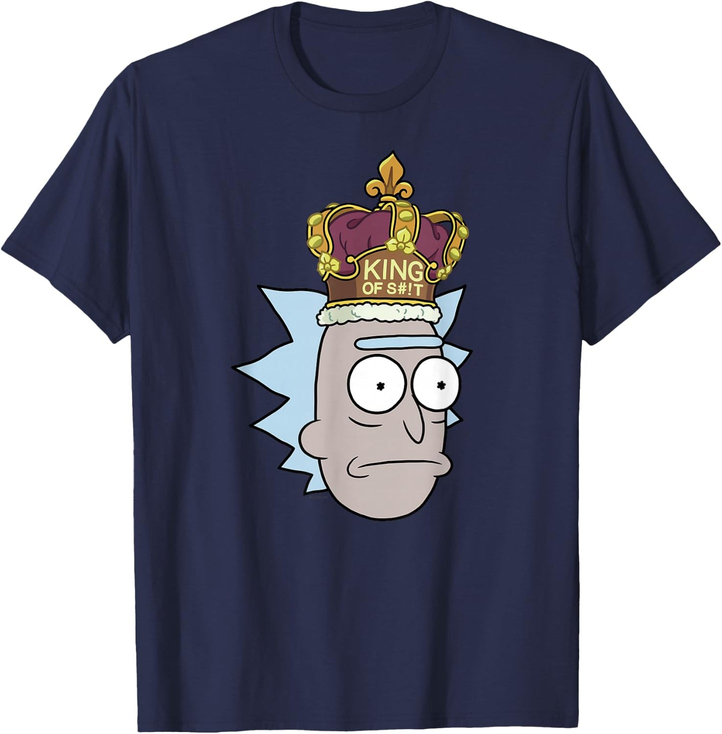 Rick and Morty King Adult Cartoon Fashion T-Shirt - T-Shirt | Navy