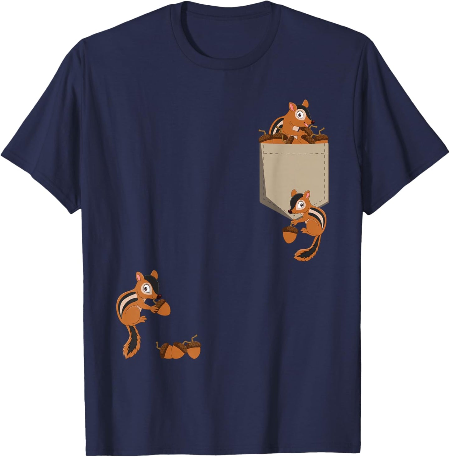 Cute Climbing Squirrels - Rodent Squirrel Lover Animal T-Shirt - T-Shirt | Navy
