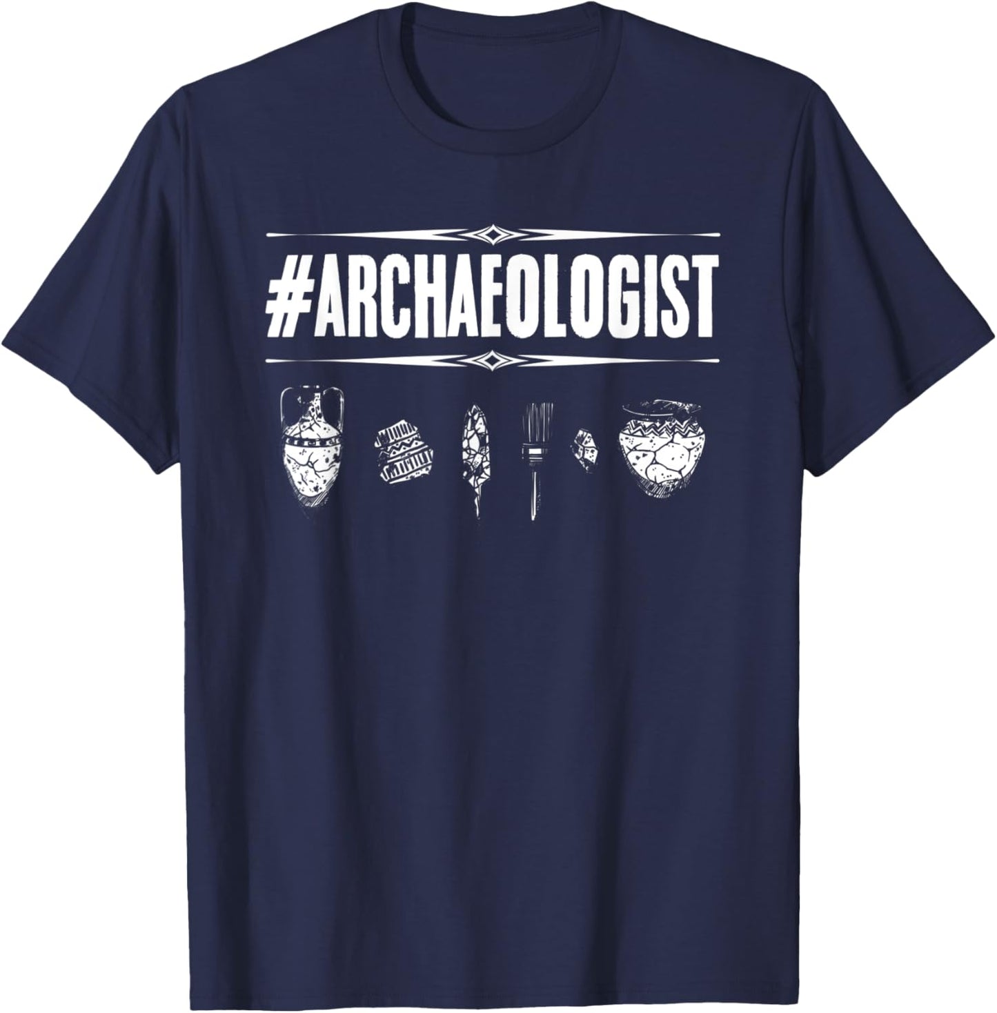 Archaeologist Fossil Paleontologist Anthropologist History T-Shirt - T-Shirt | Navy