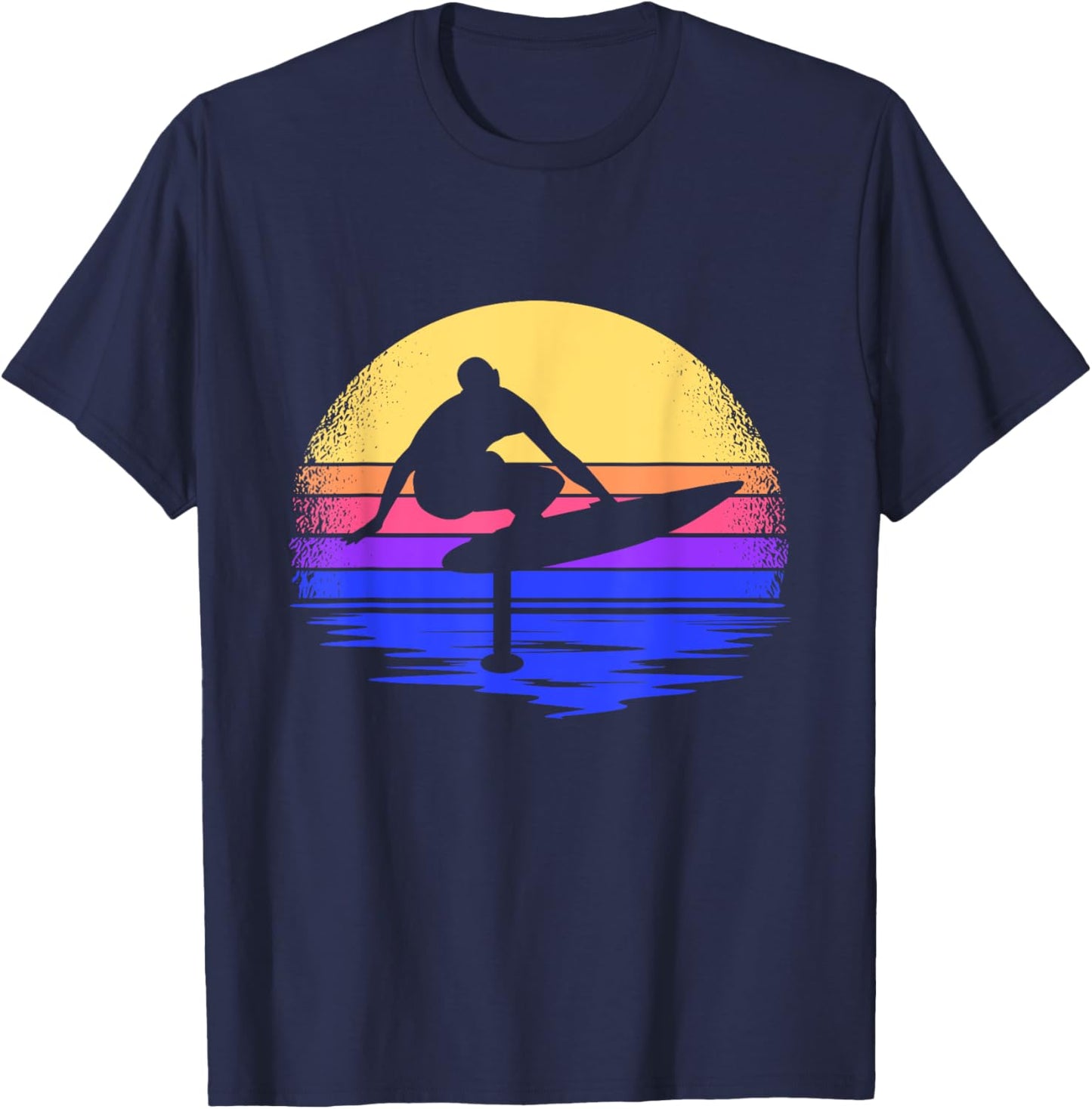 Hydrofoil Surf Foiling Foil Surfing T-Shirt - T-Shirt | Navy