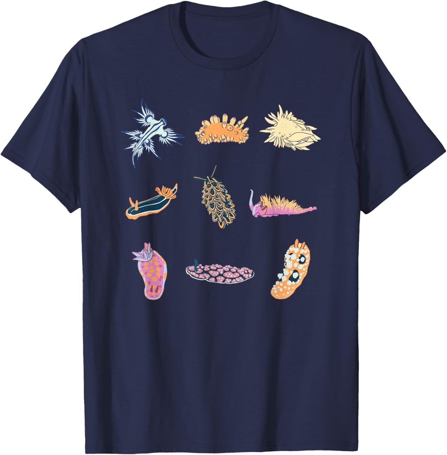 Nudibranch Sea Snail Marine Biologist and Aquarian T-Shirt - T-Shirt | Navy