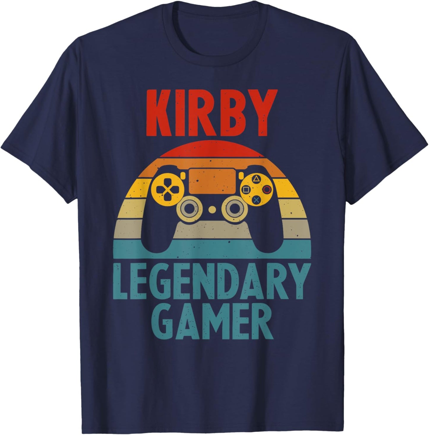 KIRBY Gift Name Personalized Funny Gaming Geek Birthday T-Shirt - T-Shirt | Navy