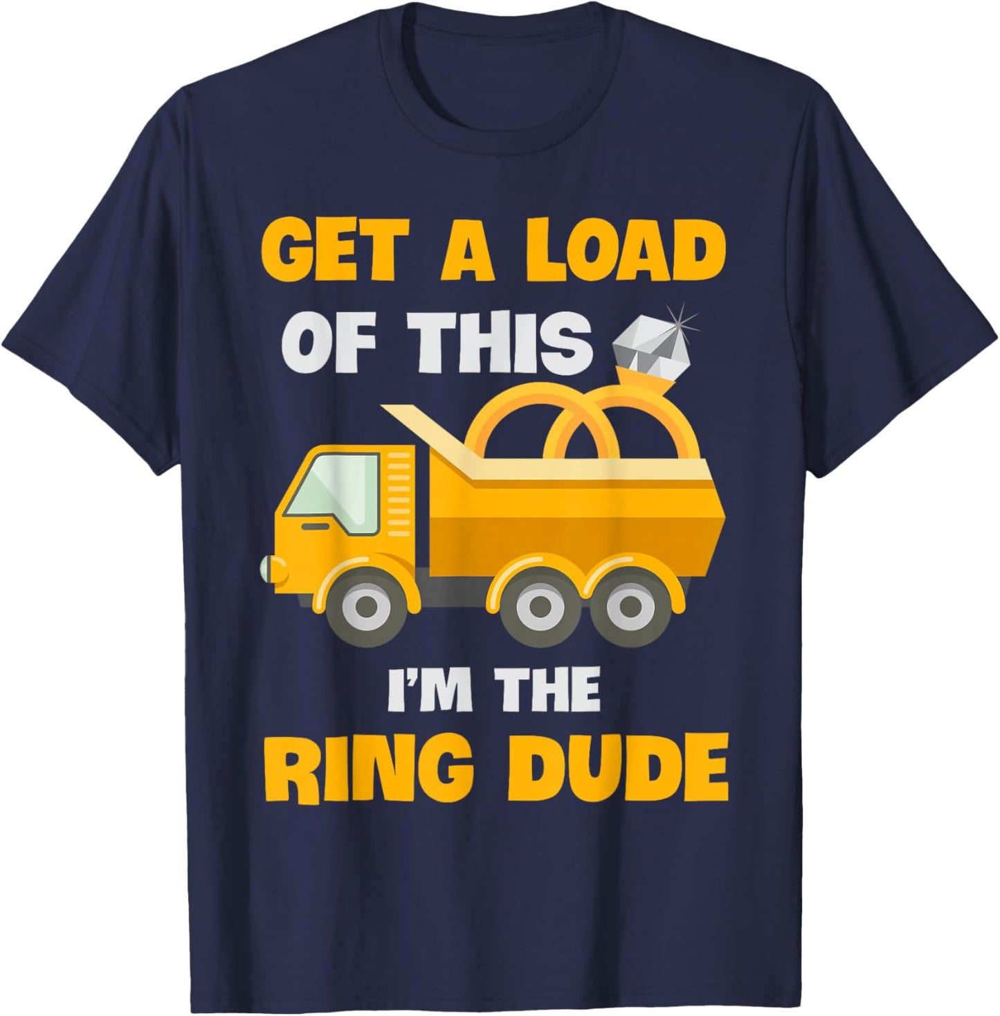 Ring Dude Wedding Truck Boy Bearer Security T-Shirt - T-Shirt | Navy