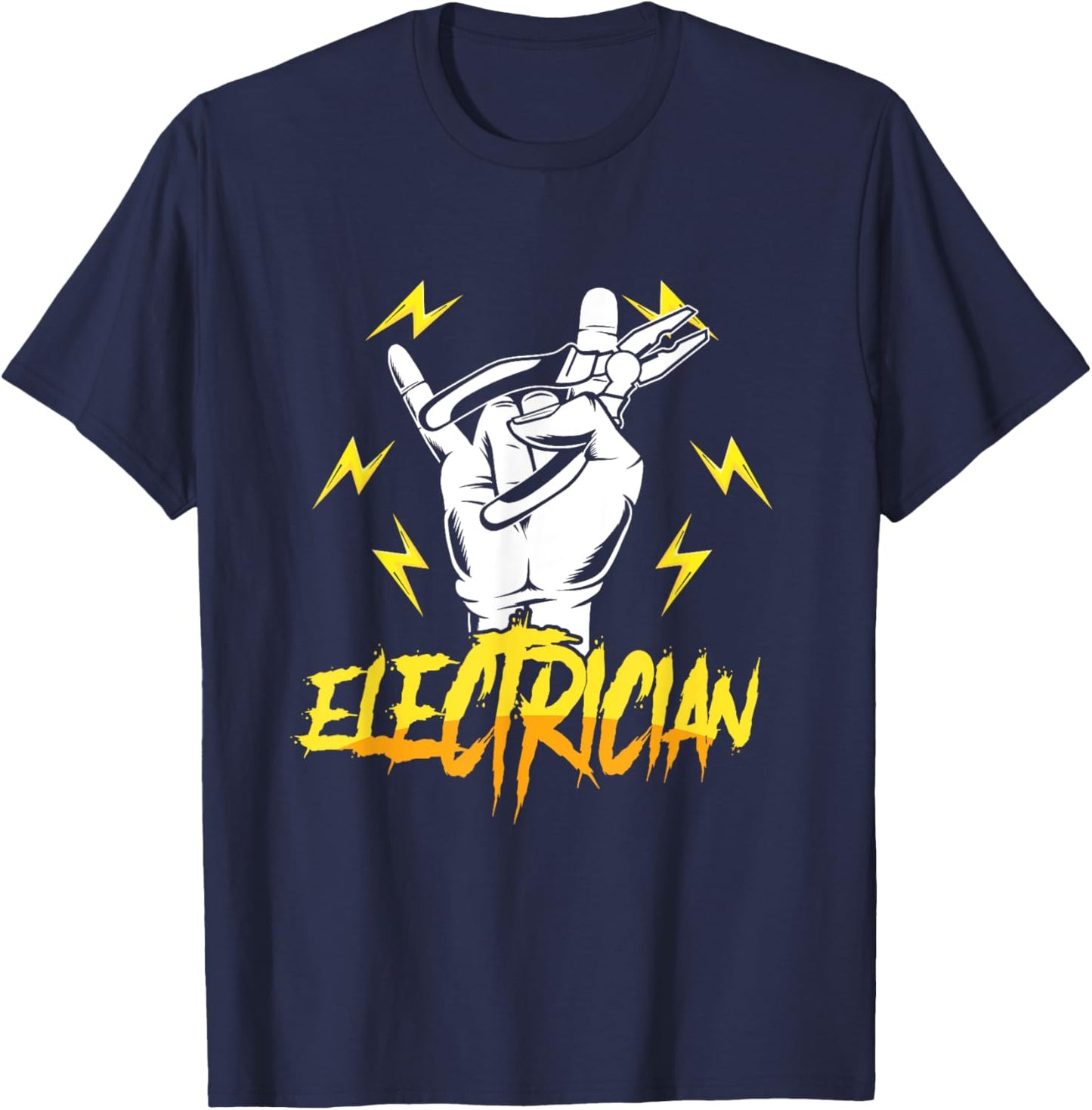 Electrician Electricity Voltage Lineman Craftsman Lineworker T-Shirt - T-Shirt | Navy