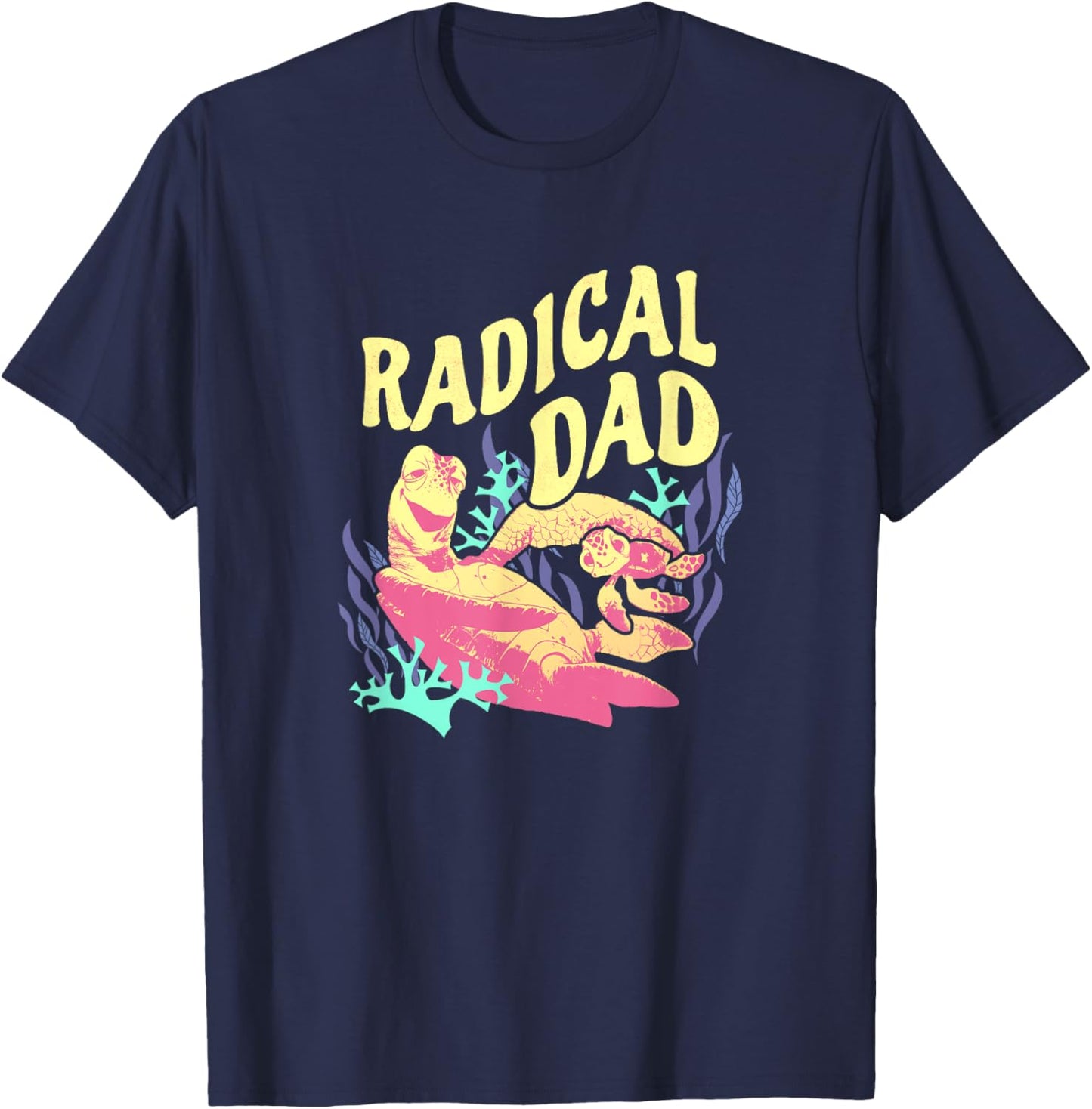 Disney Pixar Finding Nemo Father's Day Crush & Squirt Duo T-Shirt - T-Shirt | Navy