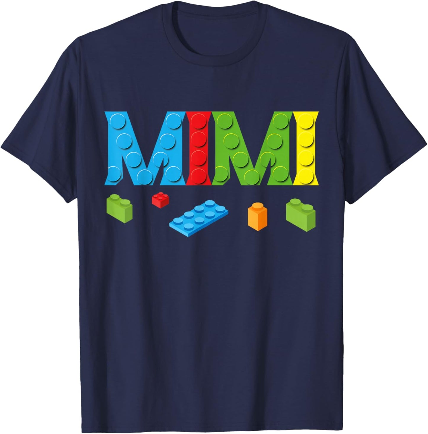 Mimi Master Builder Building Bricks Blocks Family Set Parent T-Shirt - T-Shirt | Navy