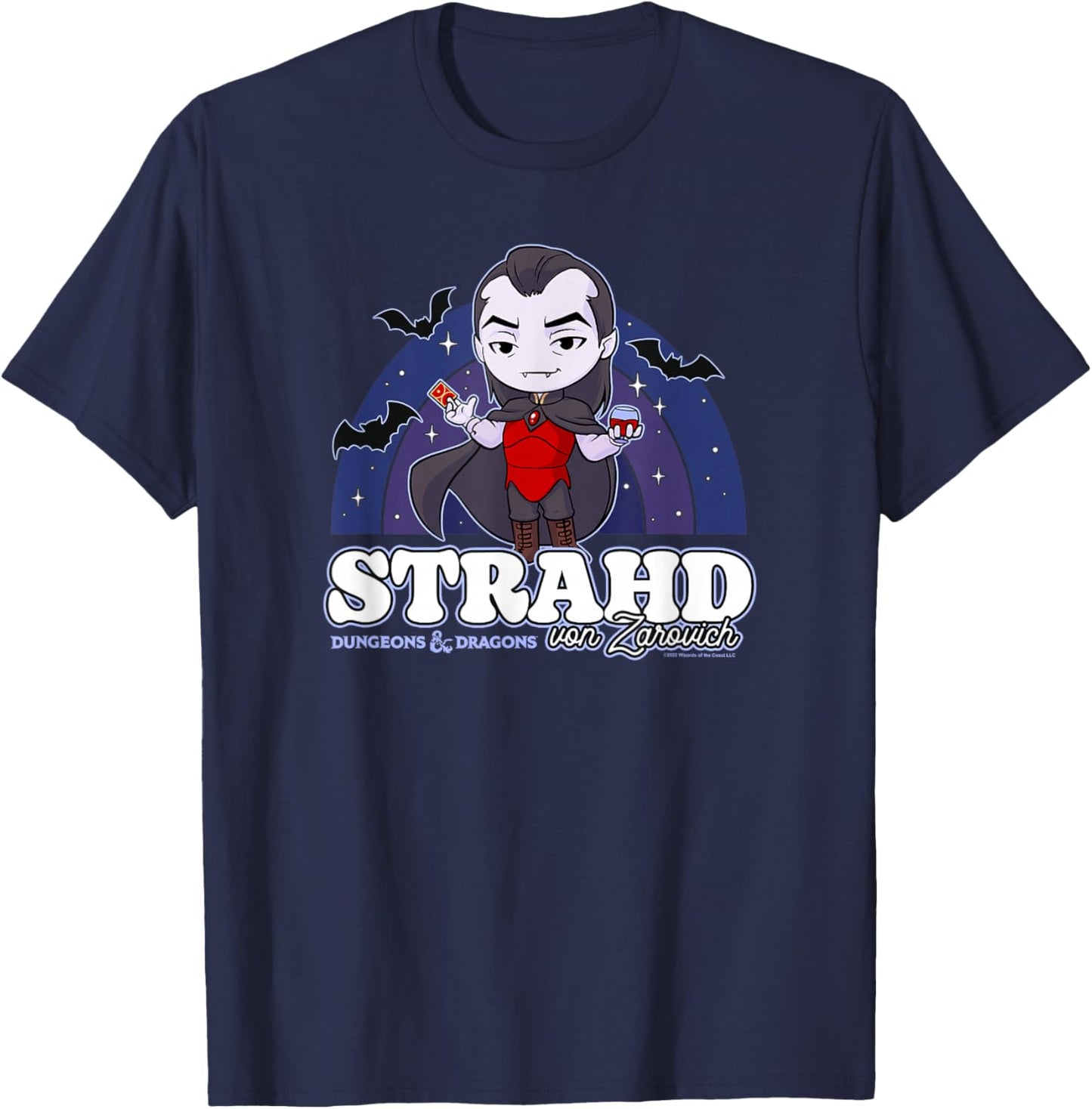 Dungeons & Dragons Strahd Von Zarovich Pride Rainbow T-Shirt - T-Shirt | Navy
