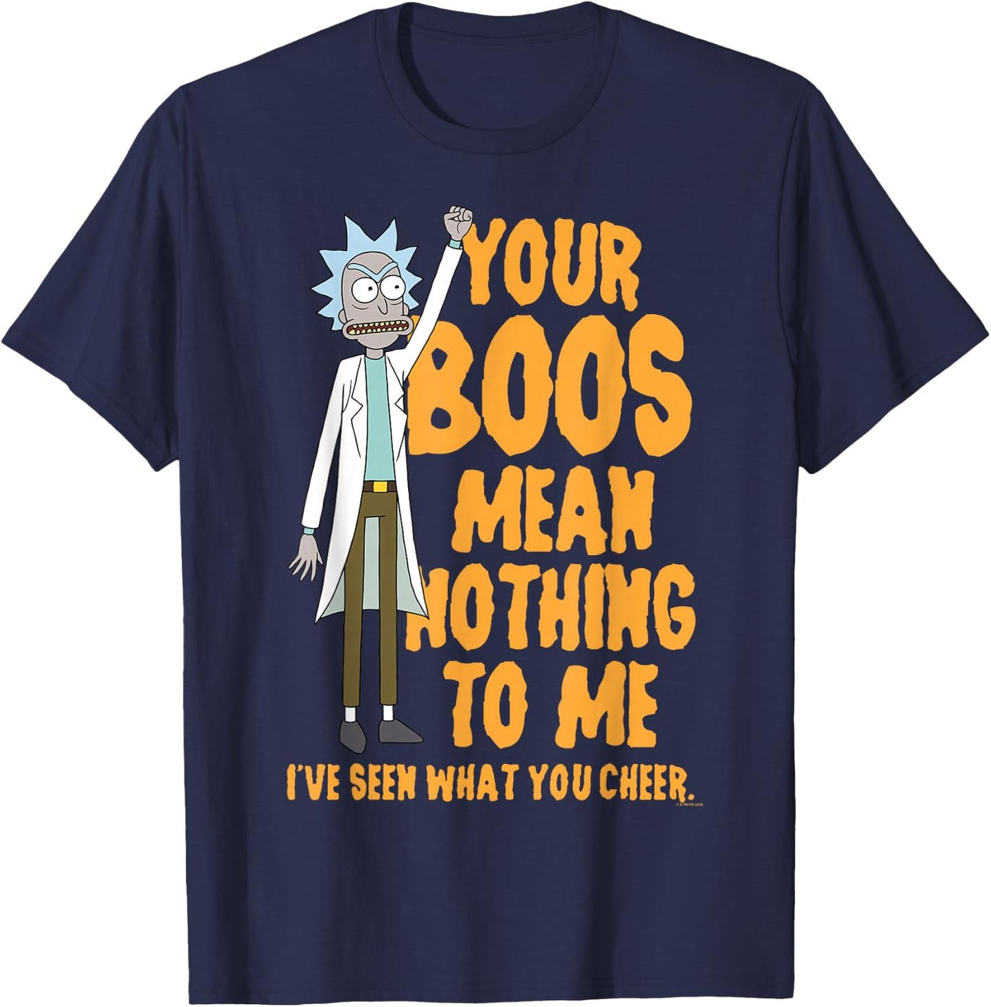 Rick and Morty Halloween Your Boos Mean Nothing to Me T-Shirt - T-Shirt | Navy