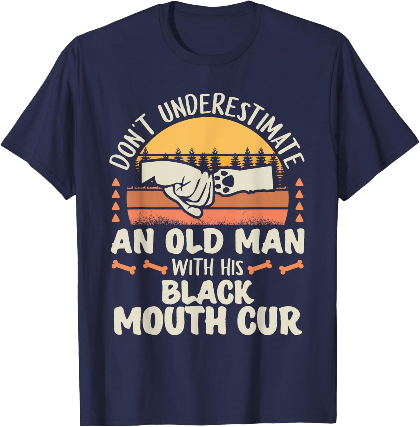 Black Mouth Cur Shirt Men Women Dog Mom Dog Lover T-Shirt - T-Shirt | Navy