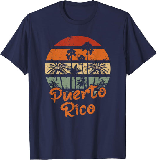 Puerto Rico Surfing Vintage T-Shirt - T-Shirt | Navy