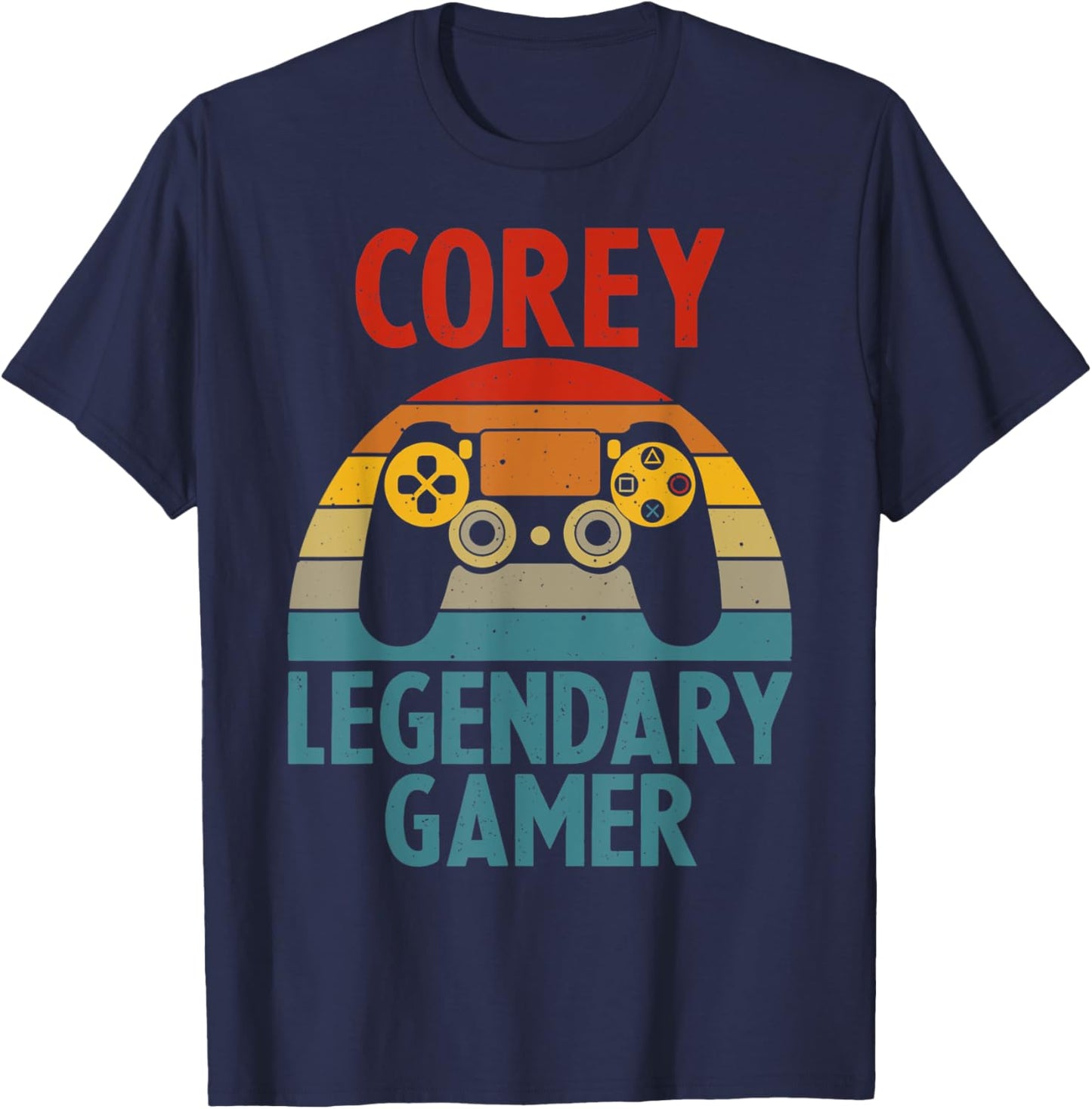 COREY Gift Name Personalized Funny Gaming Geek Birthday T-Shirt - T-Shirt | Navy