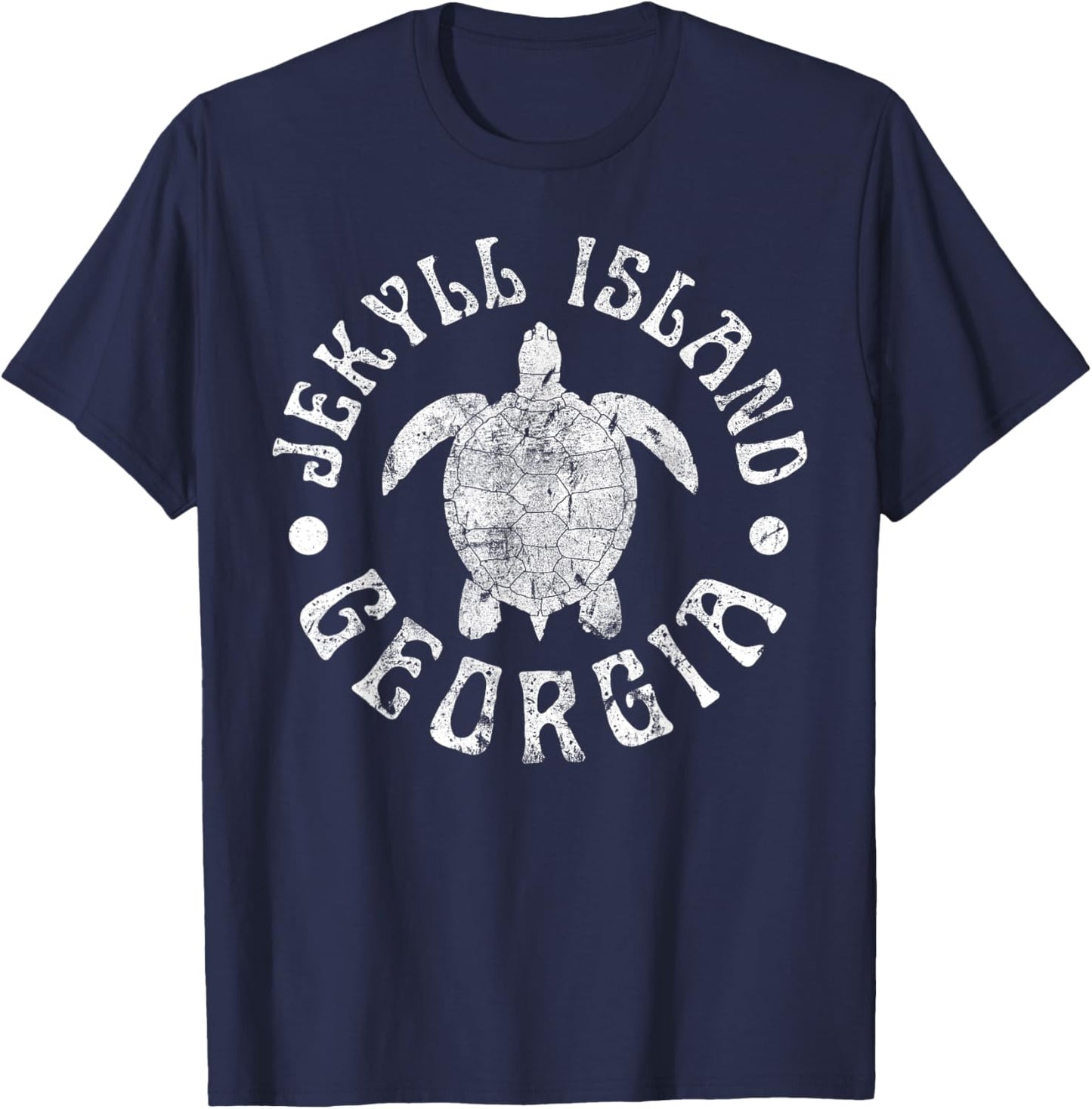 Jekyll Island Georgia Beach Sea Turtle Summer Vacation Men Women Girls Kids T-Shirt - T-Shirt | Navy