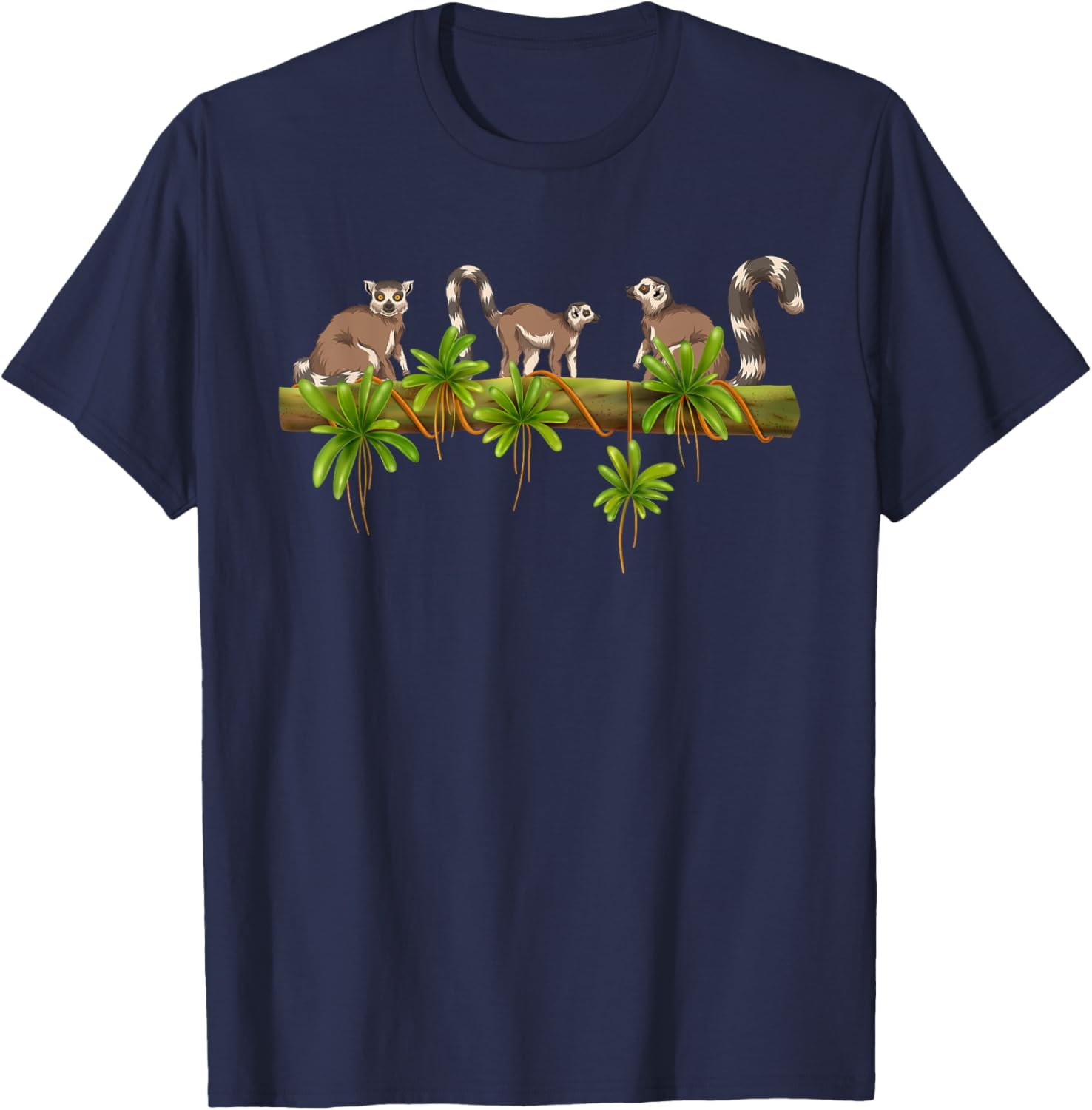 Sifakas Lemur Lover Vari Madagascar Animal Monkey Lemur T-Shirt - T-Shirt | Navy