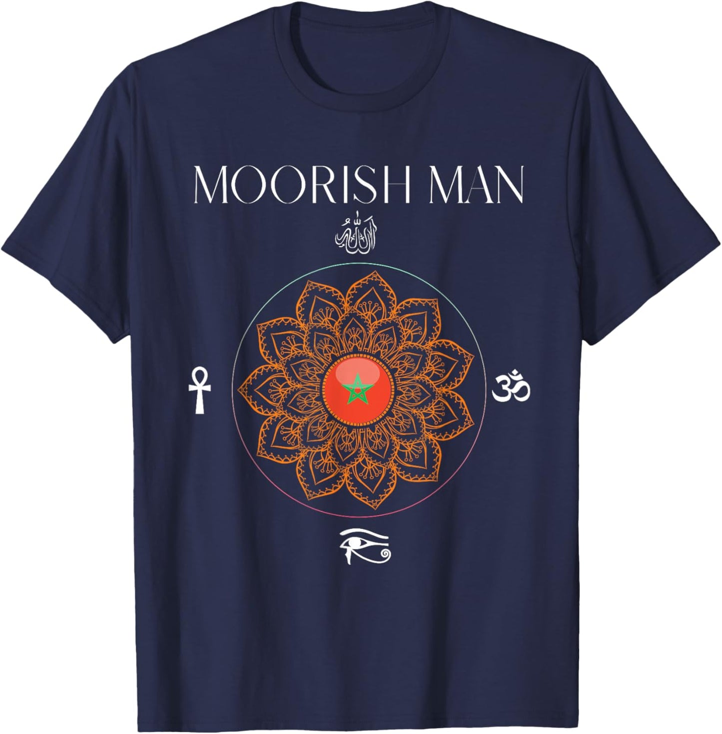 Moorish Man - Moorish American God Body Navigator Allah T-Shirt - T-Shirt | Navy