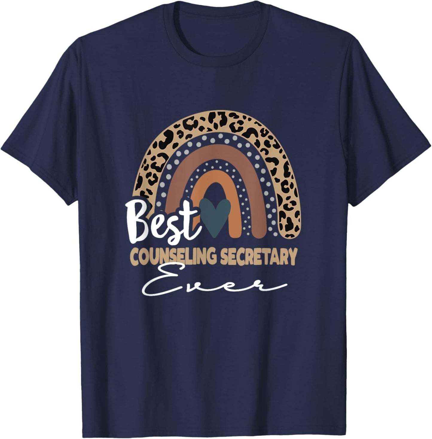 Back To School Boho Rainbow, counseling secretary T-Shirt - T-Shirt | Navy